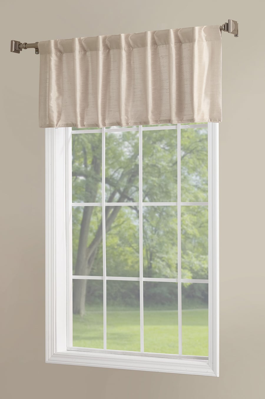 allen roth 18-in Sand Light Filtering Standard Lined Back Tab Single  Curtain Panel in the Curtains  Drapes department at