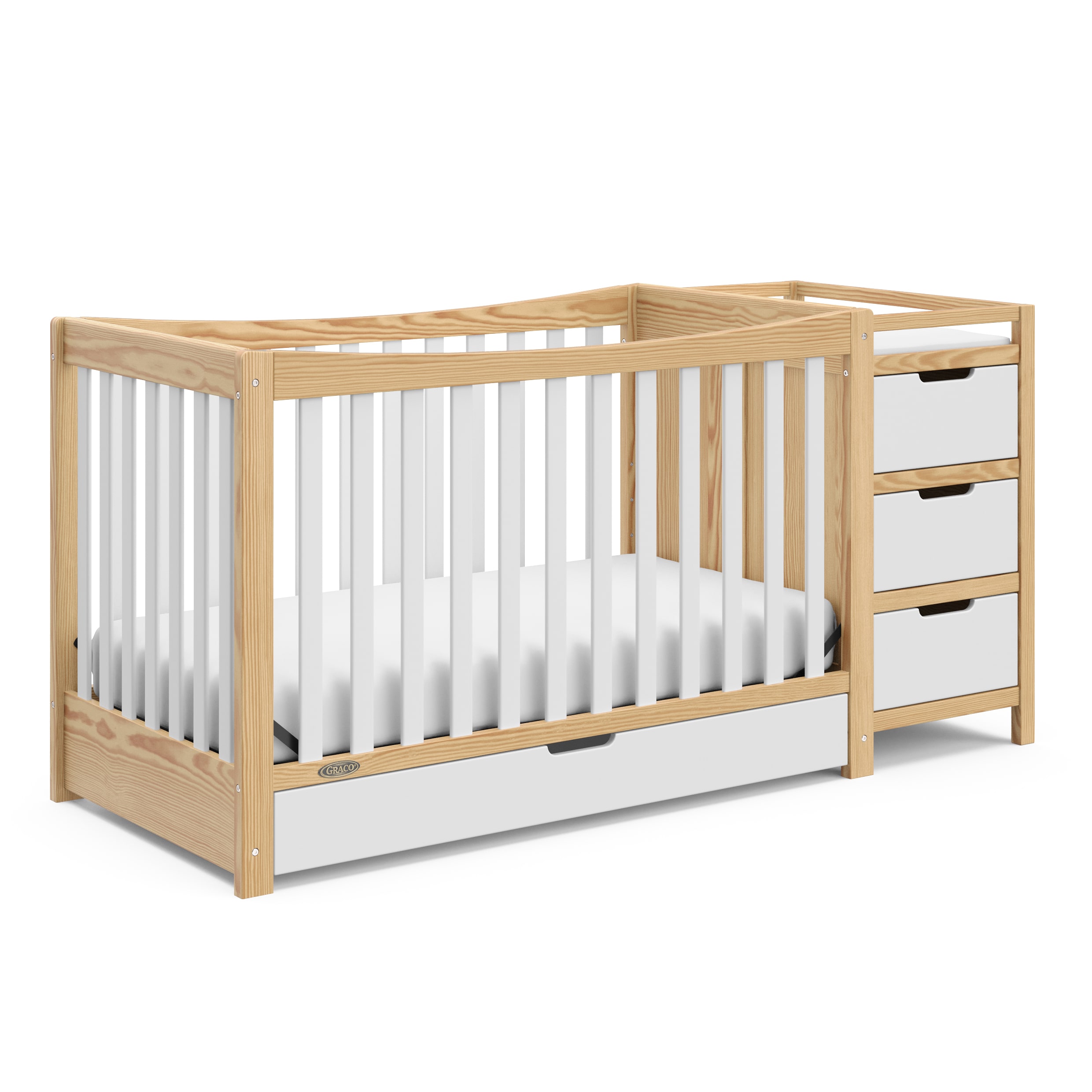 Graco 04586-2115 4-in-1 Natural/White Convertible Crib