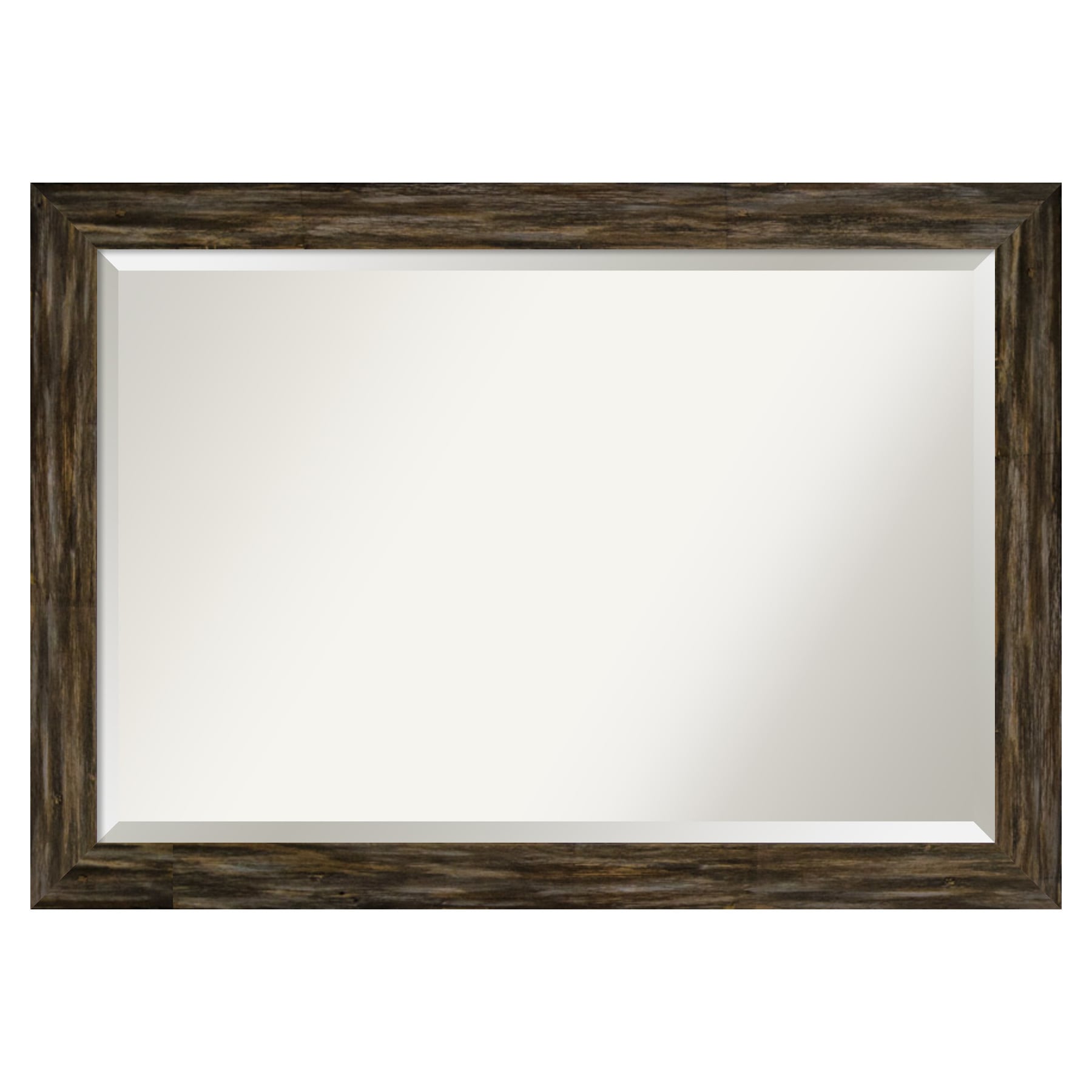 Amanti Art DSW4094235 Fencepost 40.5-in x 28.5-in Framed Rectangle Bathroom Vanity Mirror ( Distressed Brown )