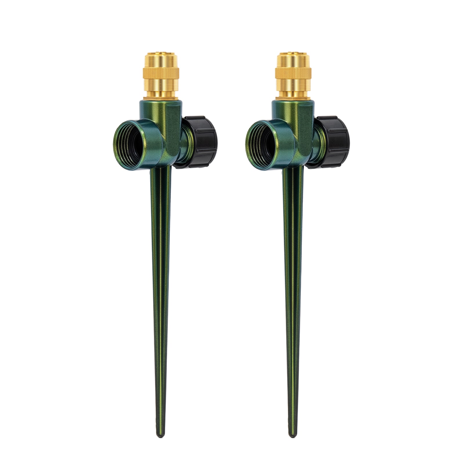 Restmo Lawn Sprinkler 2 -Pack 2200-sq ft Rotating Spike Lawn Sprinkler