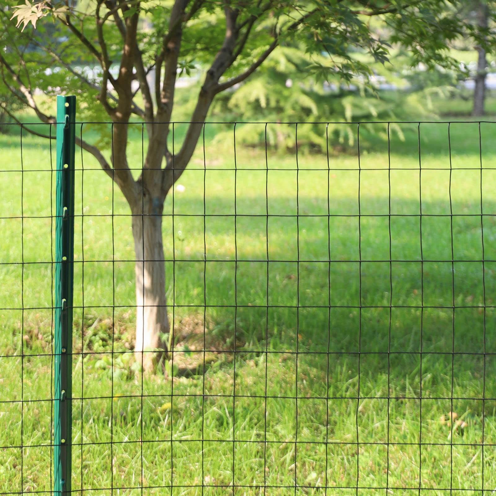AOIZGMY Black PVC Coated Welded Wire Fence 24 Inch x 25 Foot Roll 16 ...