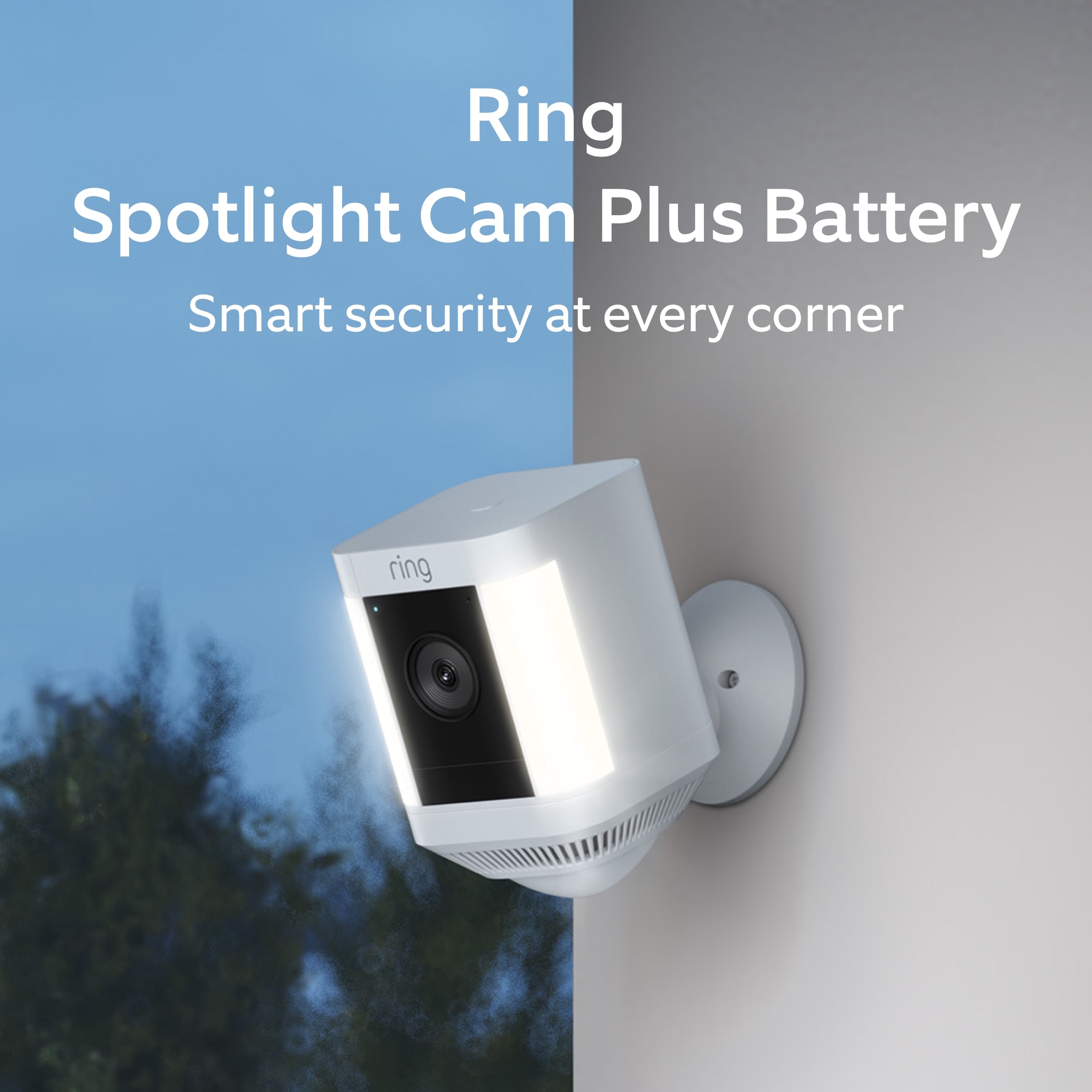 Ring Spotlight Cam Plus, Battery – Outdoor Smart Security Camera, White (2-Pack) B0B7QMF9T5 Sansujyuku sansujyuku.com