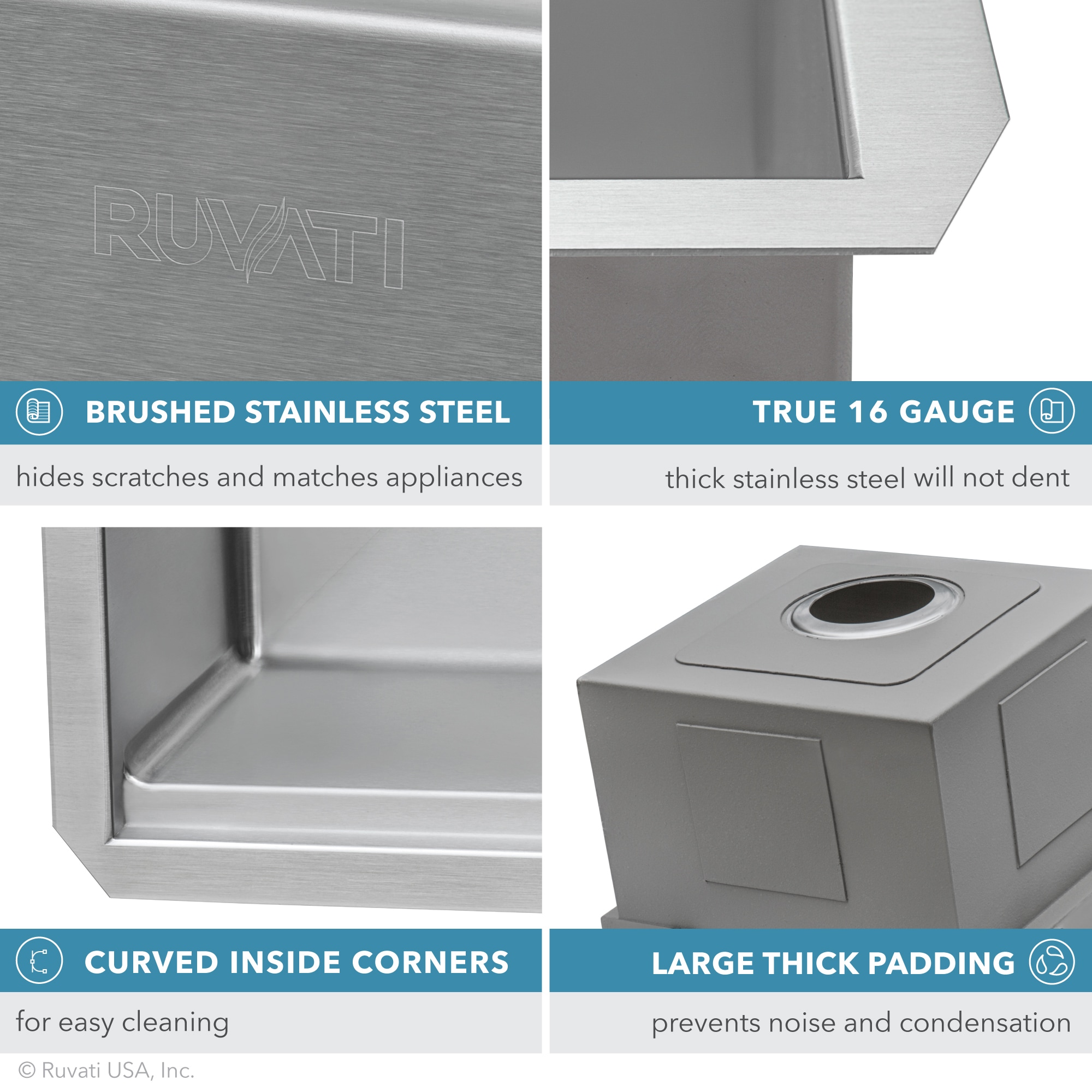 Ruvati RVH8327 Kitchen-Sinks - View #6
