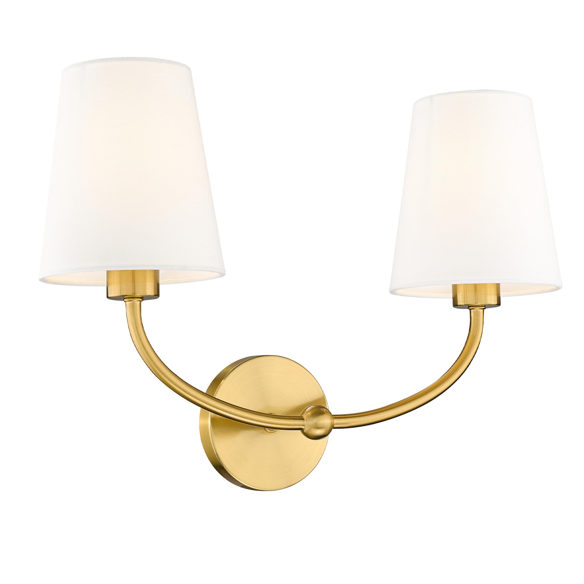 LTMATE LS0227-VLGD JAZAVA 18.69-in W 2 -Light Brushed Gold Wall Sconce