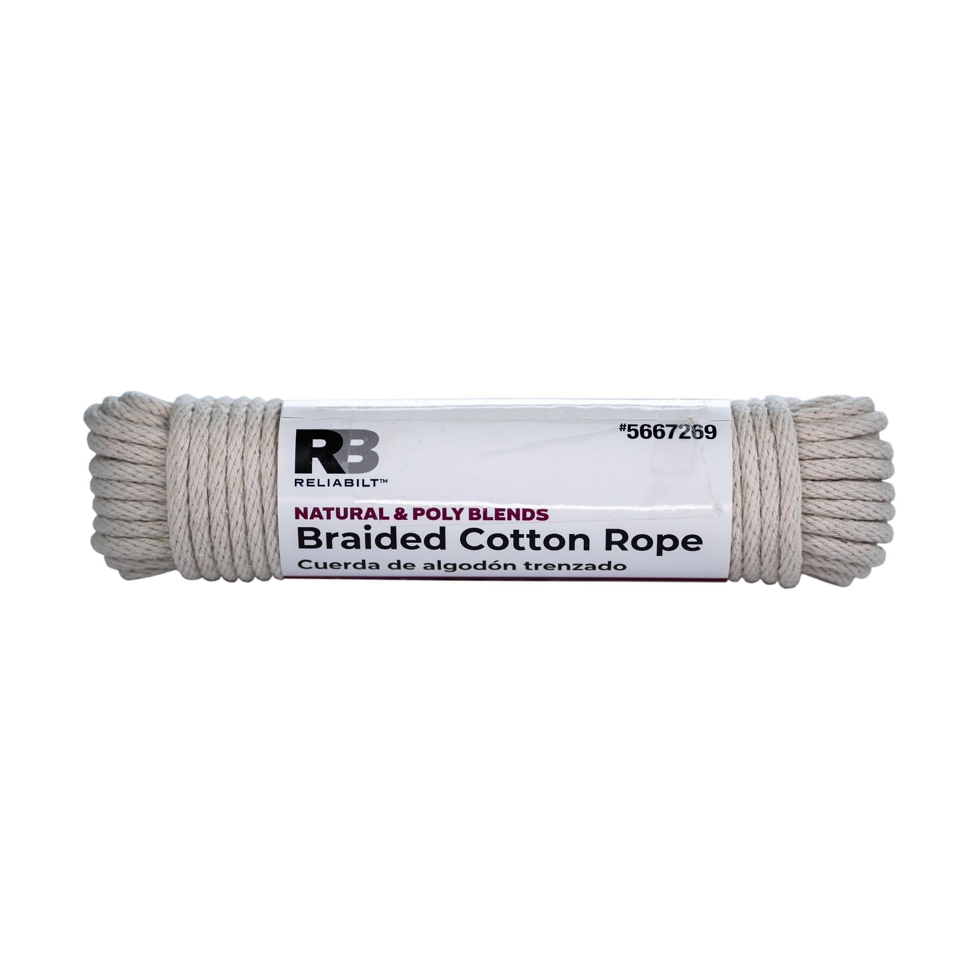 RELIABILT 0.22-in x 50-ft Braided Cotton Rope (By-the-Roll)