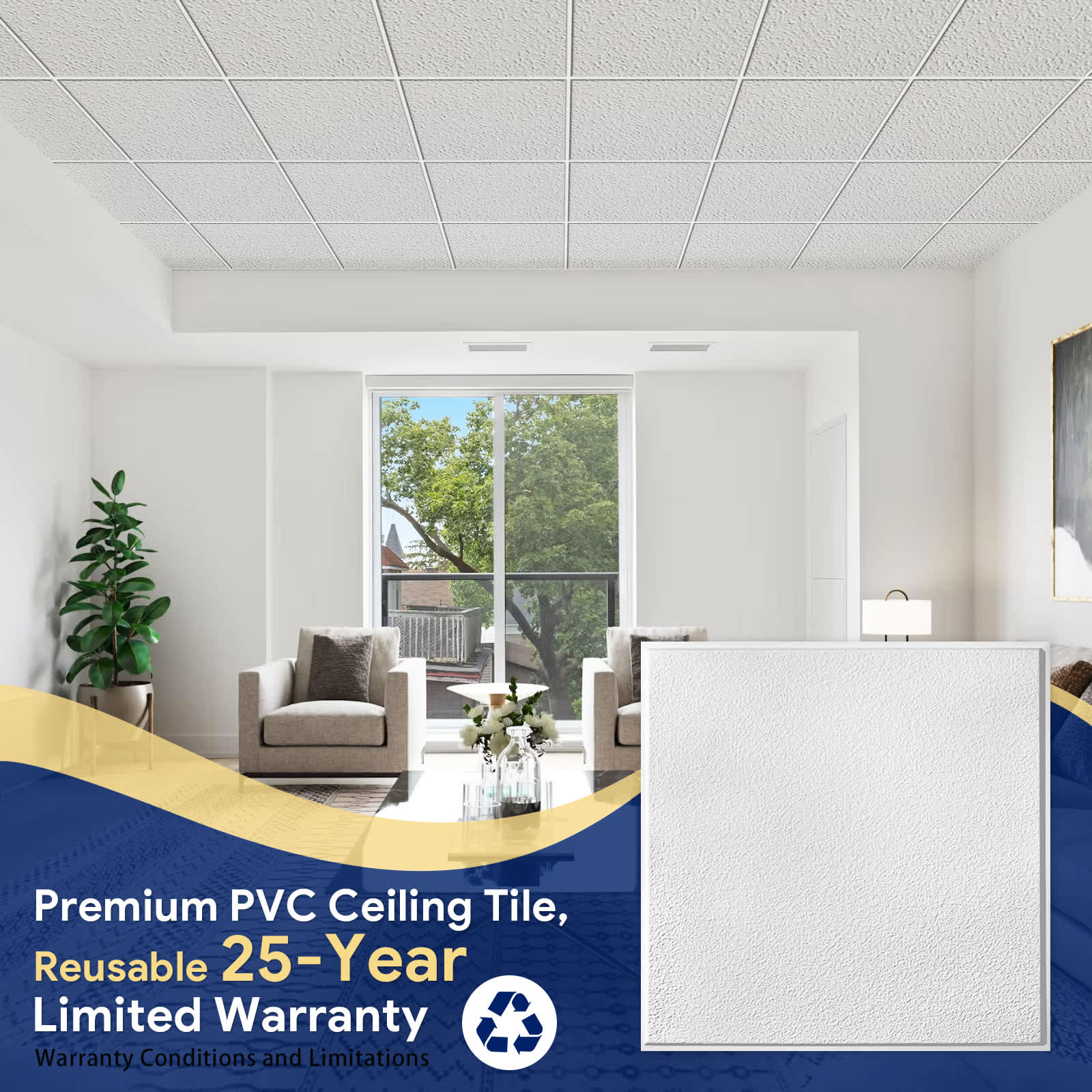 GLETOOL GL-CX01-W Ceiling-Tile - View #6