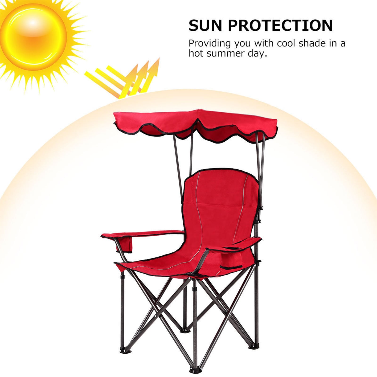 WELLFOR DOJ3640RE Beach-Camping-Chairs - View #4