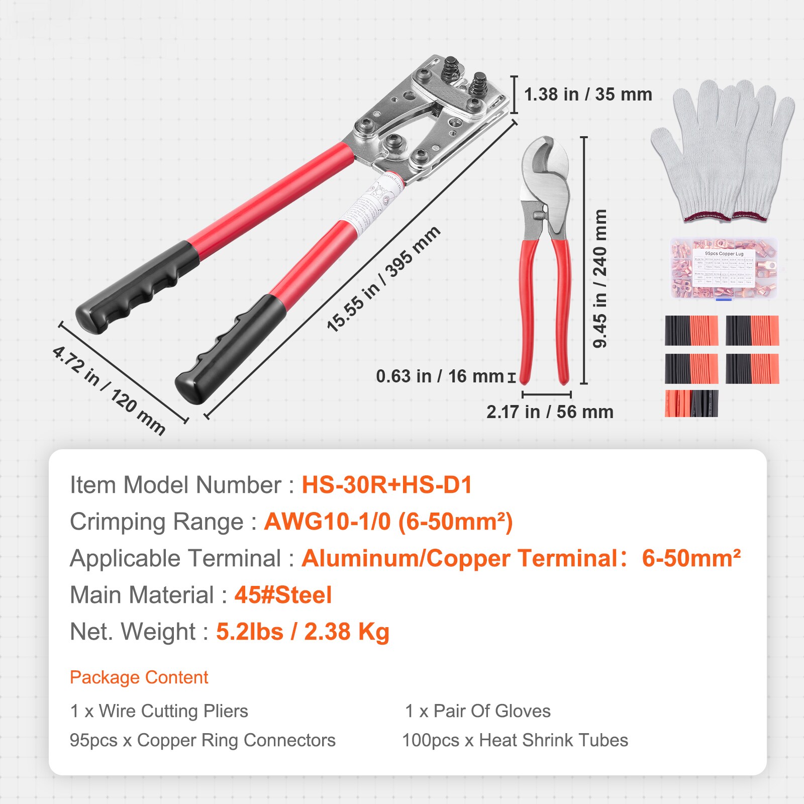 VEVOR SCDLYJQPJDLJ03418V0 Wire-Strippers-Crimpers-Cutters - View #7