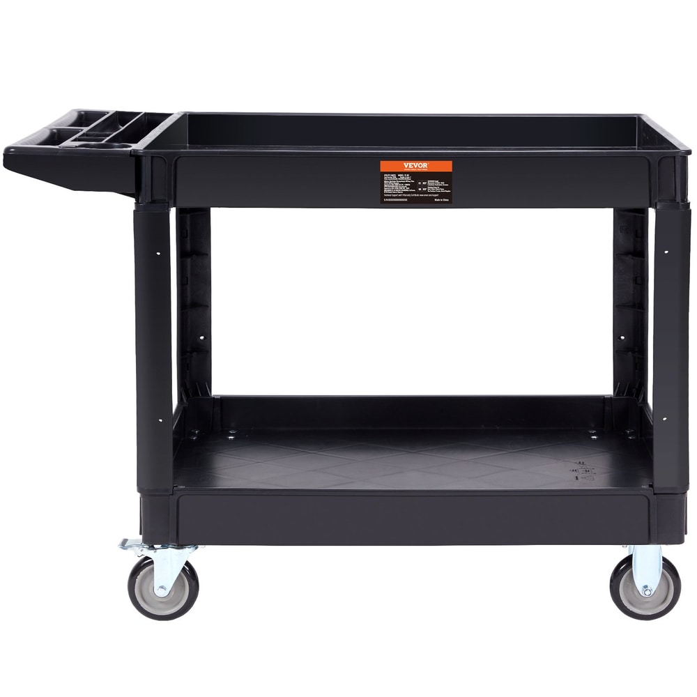 Loheer 37.5-in Capacity 2-Shelf Heavy Duty Plastic Rolling Utility Cart with Swivel Wheels #T3342P388244