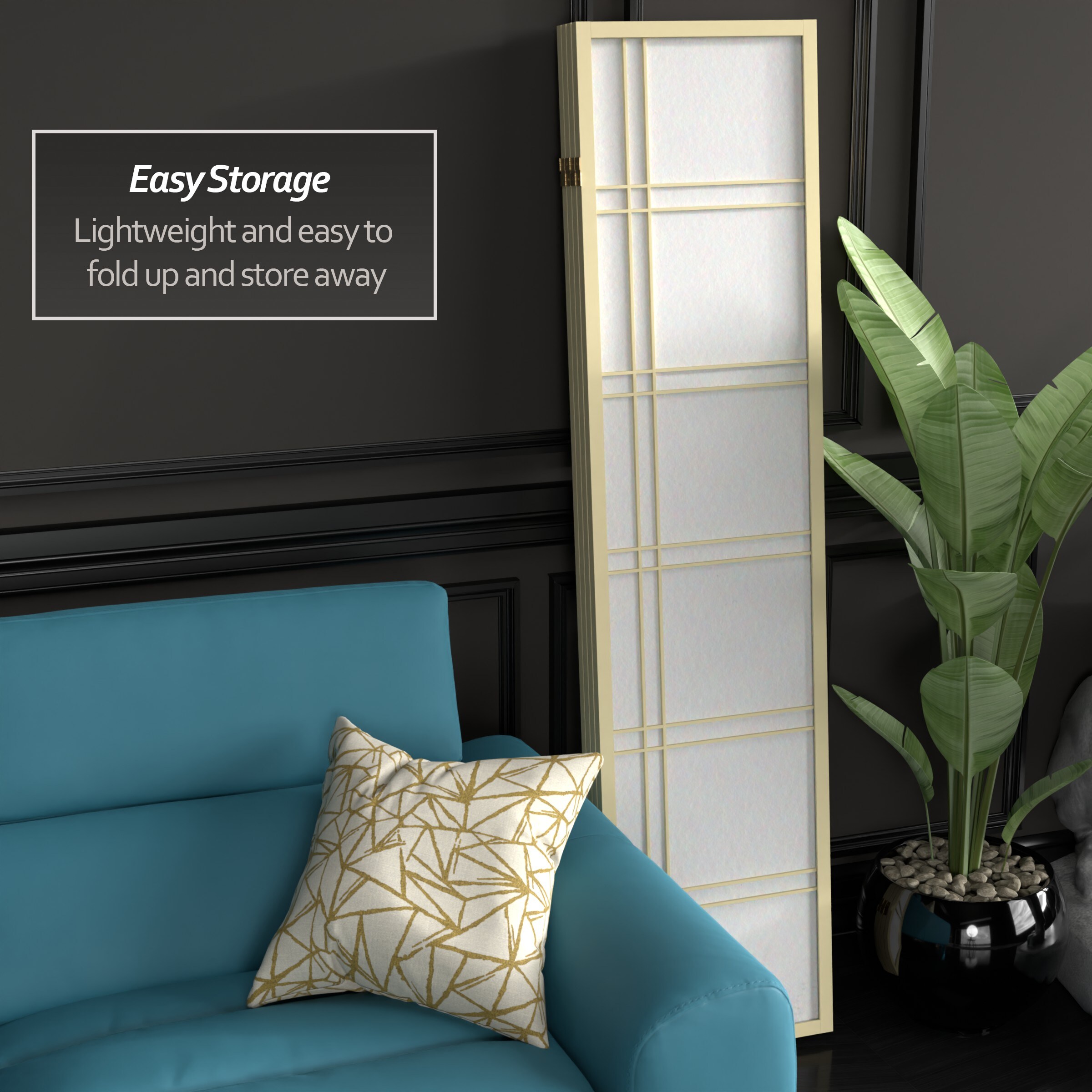 Red Lantern DCSP-4P-IVORY Indoor-Privacy-Screens - View #3