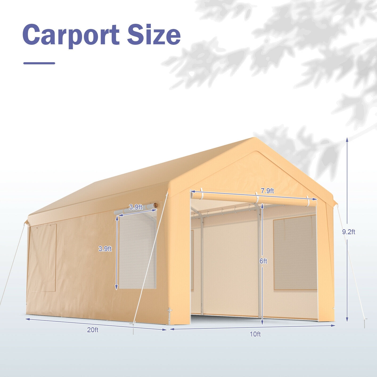WELLFOR ORS465S00001 Carport-Covers - View #3