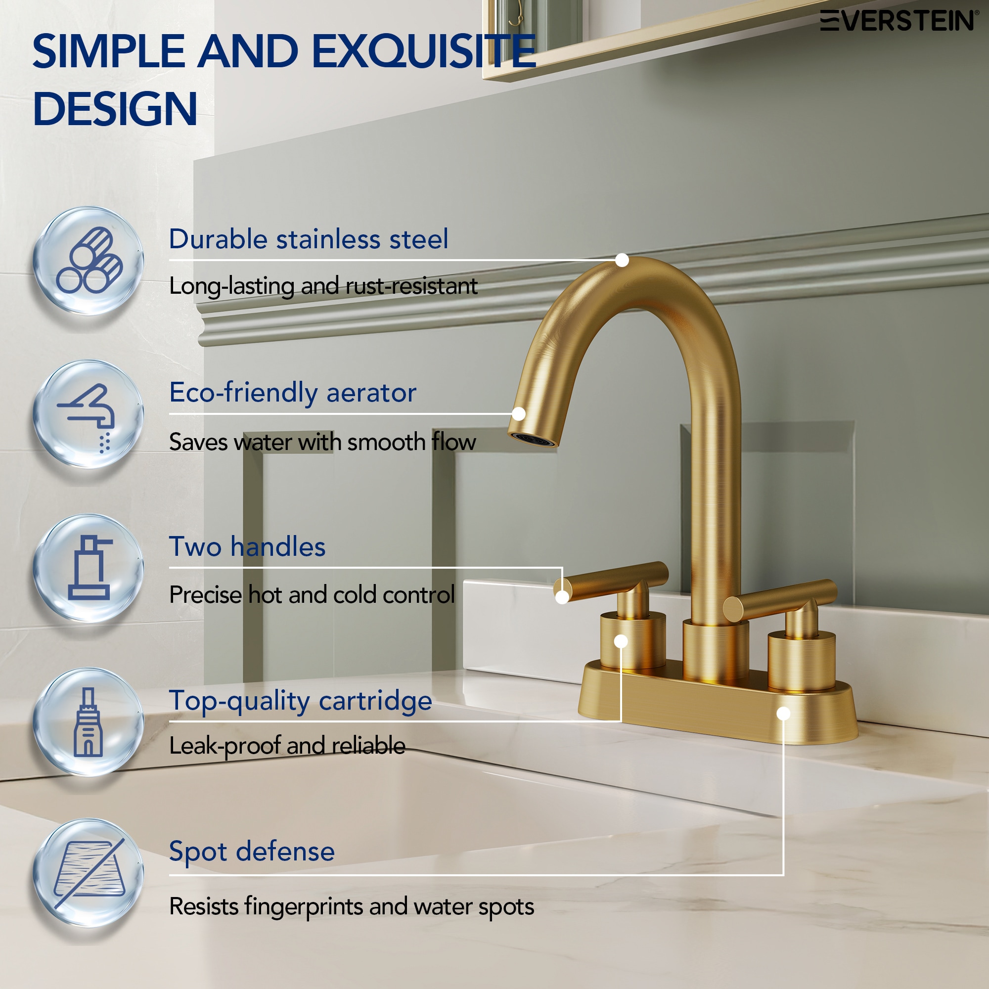 EVERSTEIN Q-900-OTOP Lavatory-Faucets - View #6