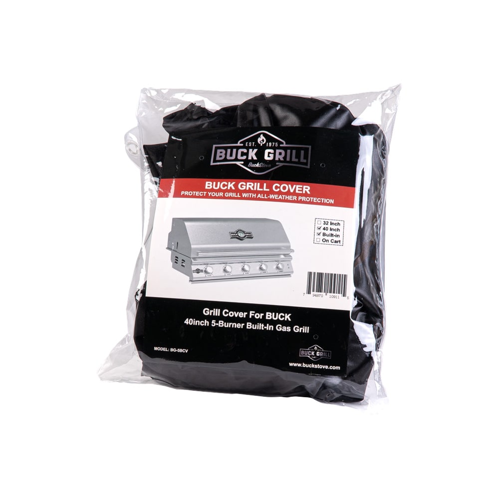 Buck Stove BG 40 GRILL COVER 40.75-Inches W x 12-Inches H Black Gas grill Cover