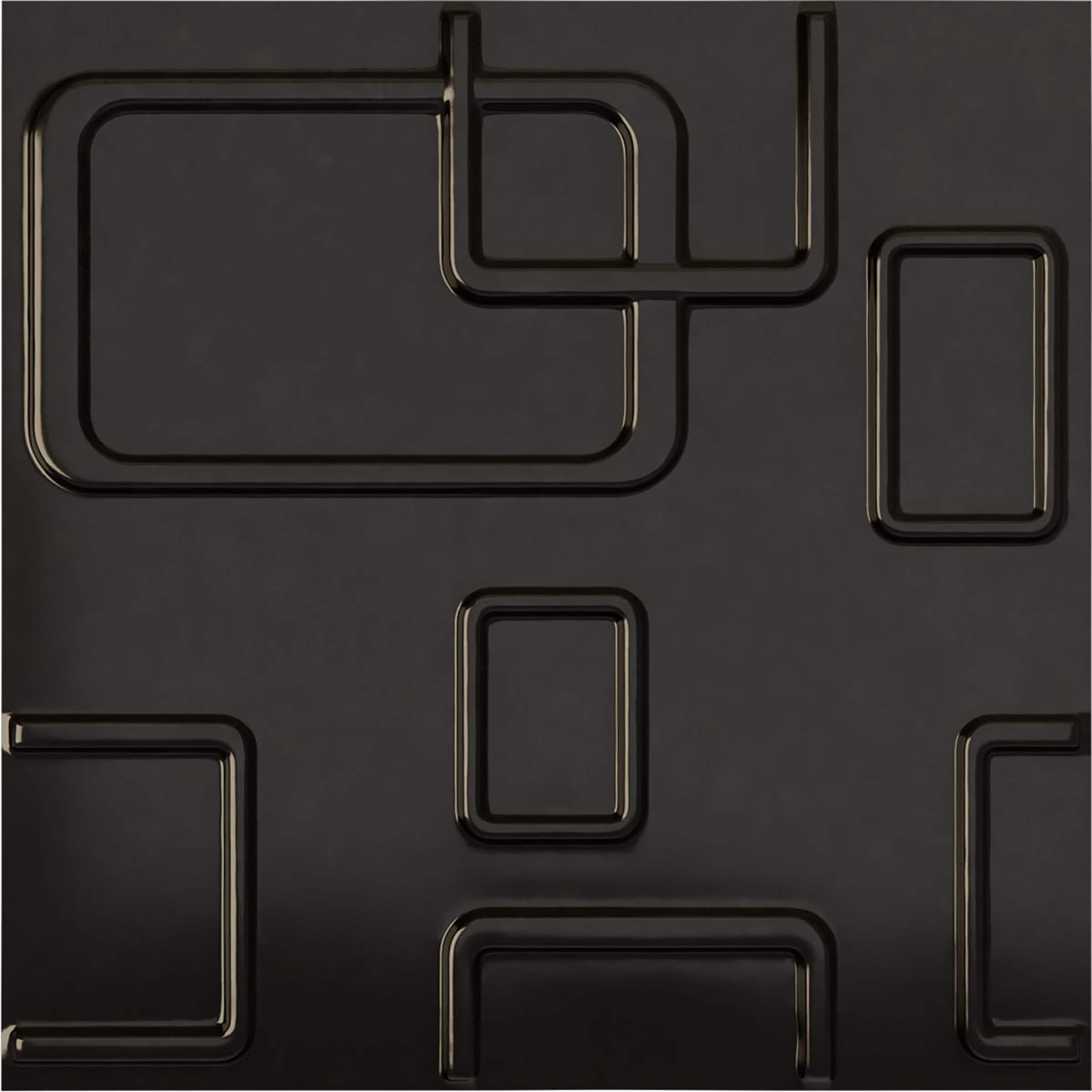 Ekena Millwork WP20X20ODECA 19-5/8-in x 19-5/8-in Embossed Paintable/Stainable Black PVC Wall Panel (