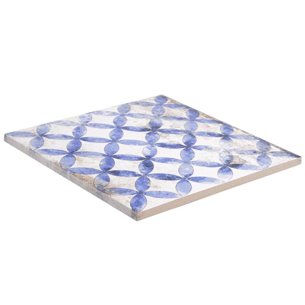Gorham 8x8 Blue Matte Porcelain Encaustic Tile