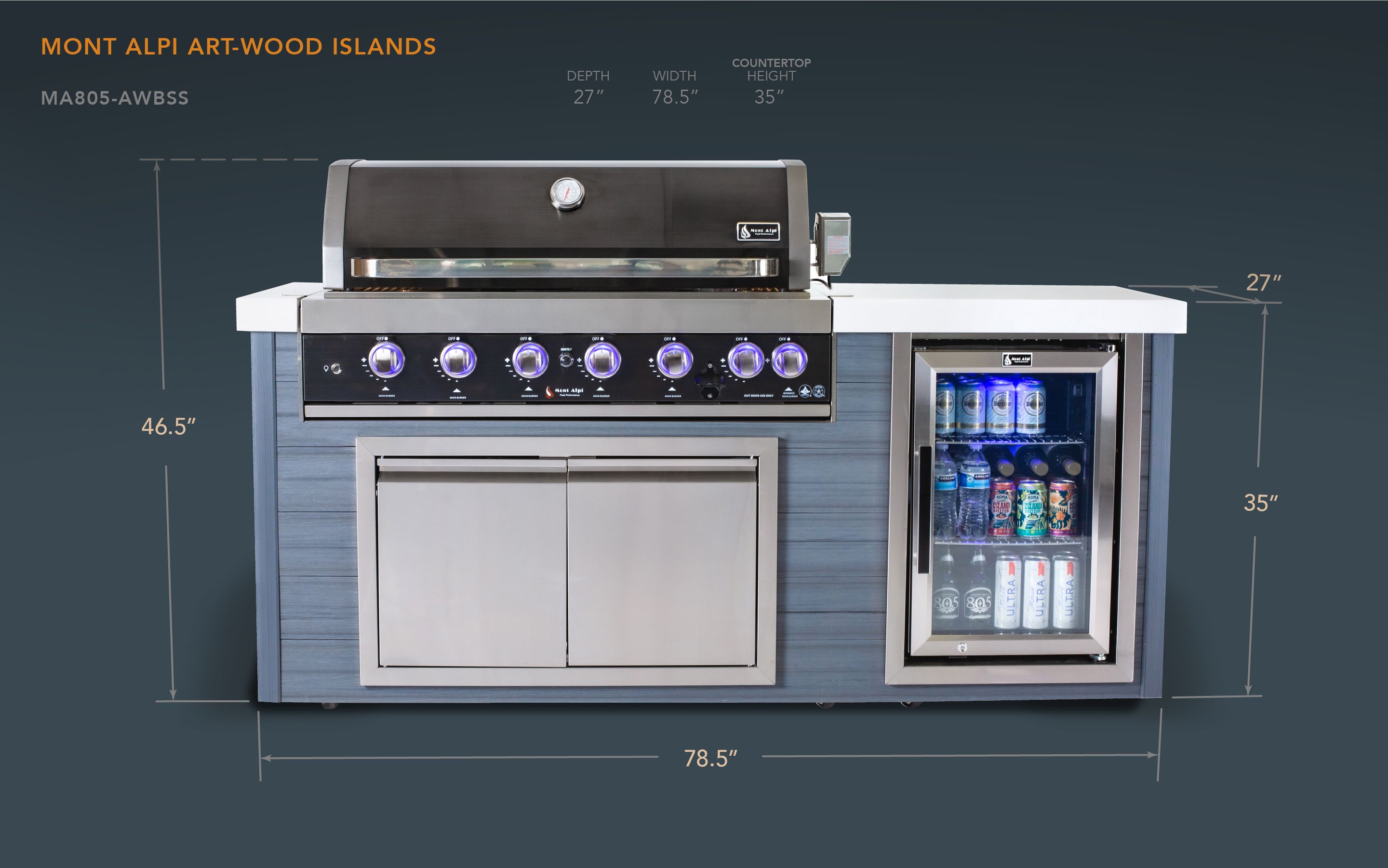 Mont Alpi MA805-AWBSS Modular-Outdoor-Kitchens - View #2