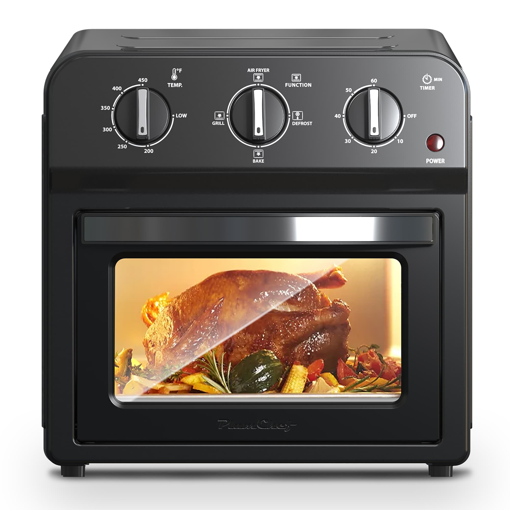 Elite Gourmet CLF-P394044 13 QT Air Fryer Toaster Oven Combo 7 in 1 Convection Countertop Oven
