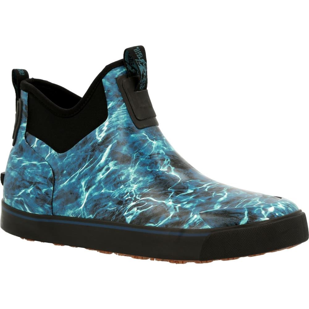 Rocky Mens Water Camo Waterproof Rubber Boots Size: 10 Medium in the  Footwear department at