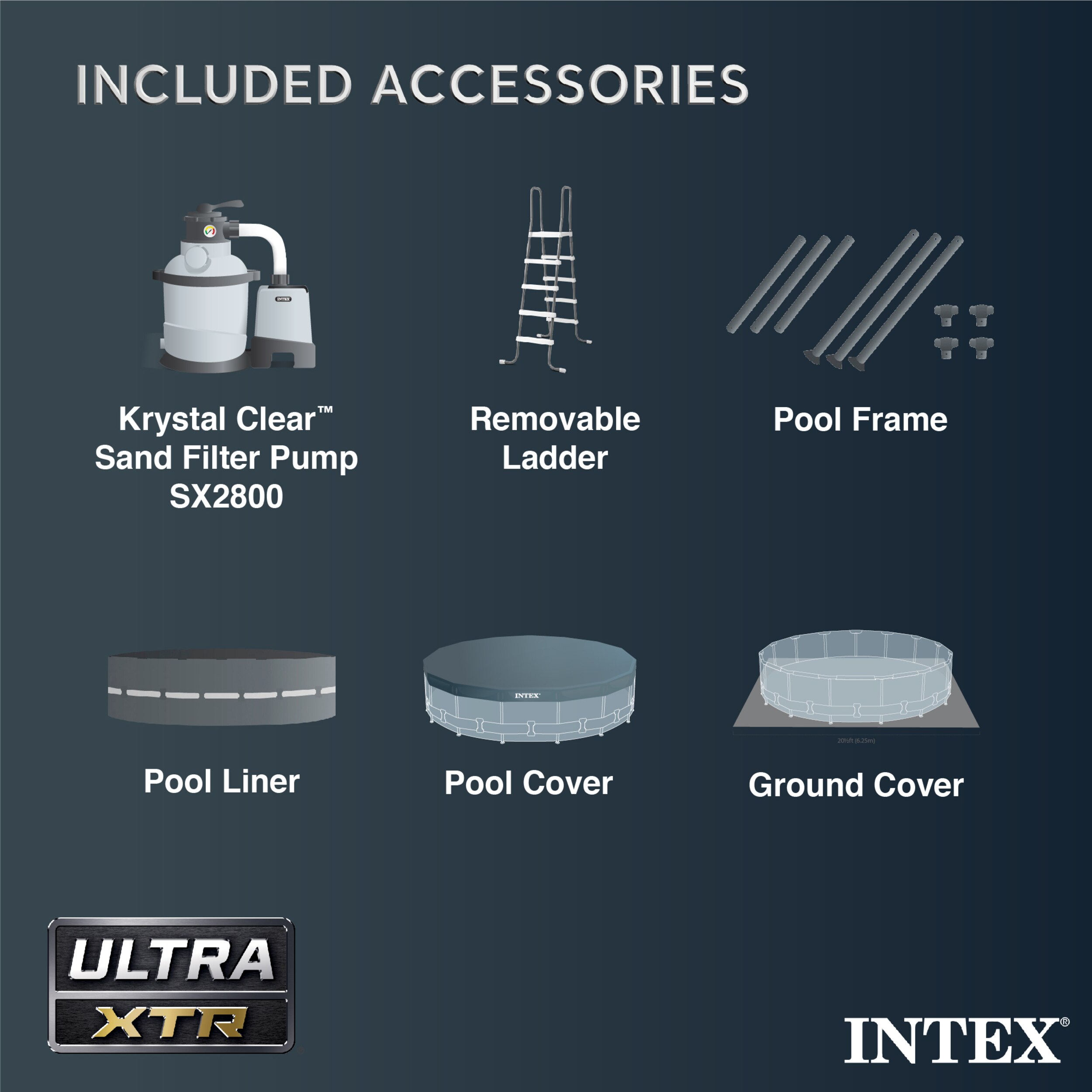 Intex 24ft Round Above Ground Pool with Pump and Filter