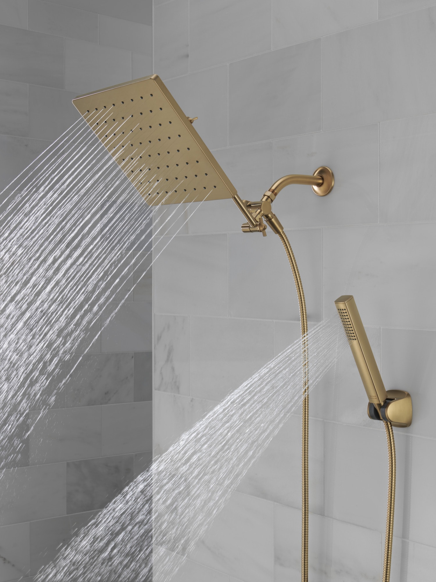 Champagne Bronze 10-inch Raincan Shower Head and Handheld Combo