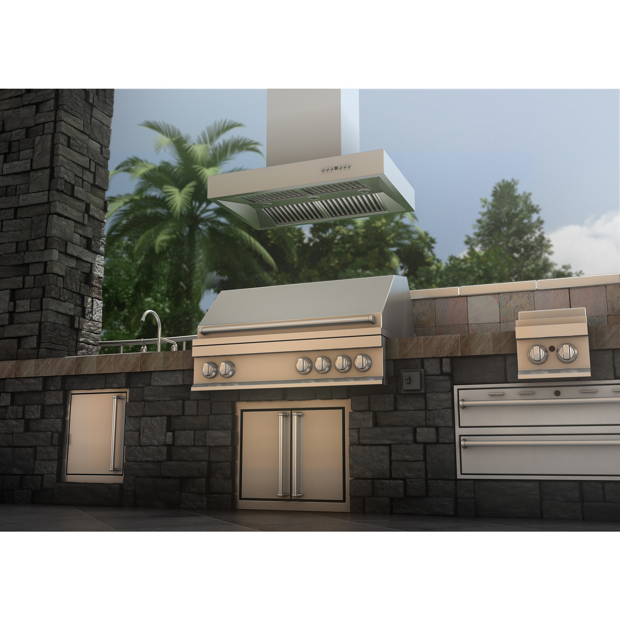ZLINE KITCHEN & BATH KECOMI-36 Island-Range-Hoods - View #7