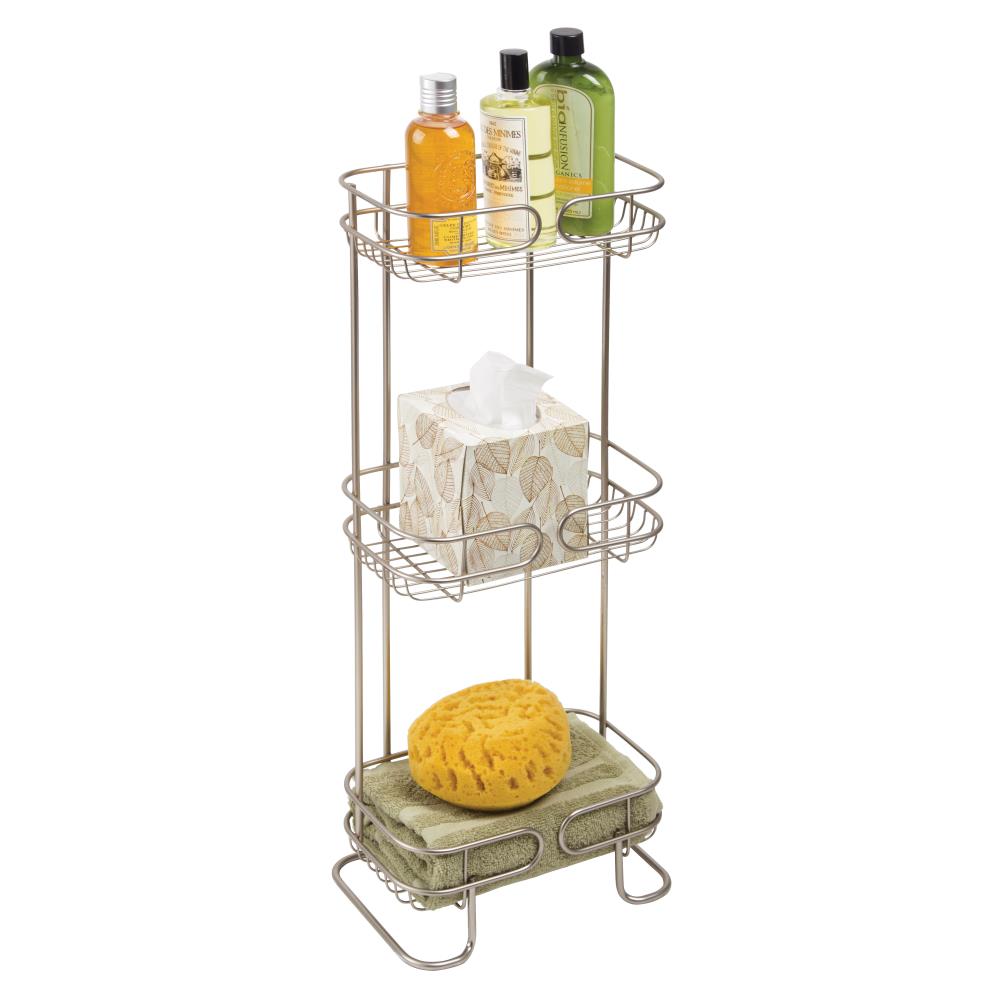 iDesign Neo 3-Tier Bath Shelf Shower Organizer, Silver