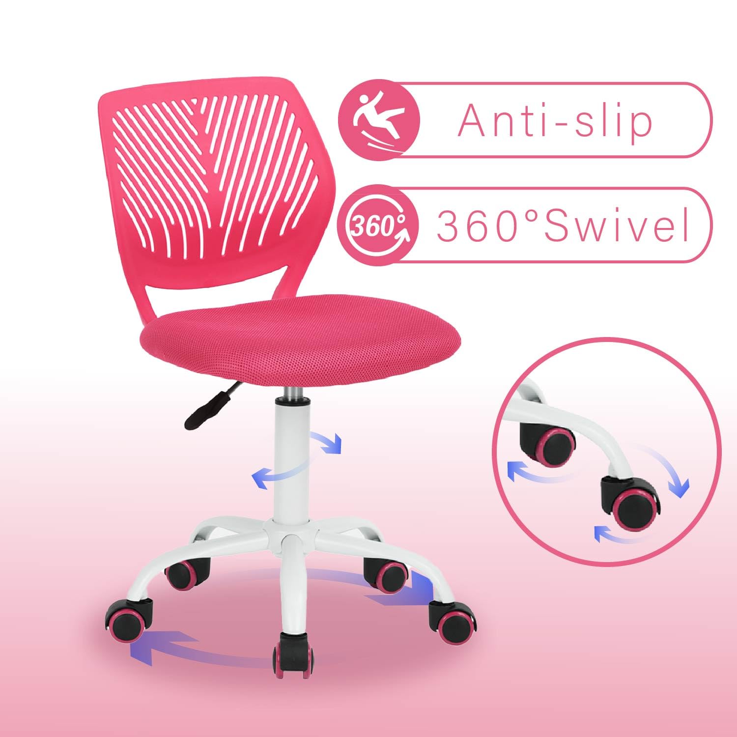 Homy Casa CARNATION ROSA VNEW Office-Chairs - View #6