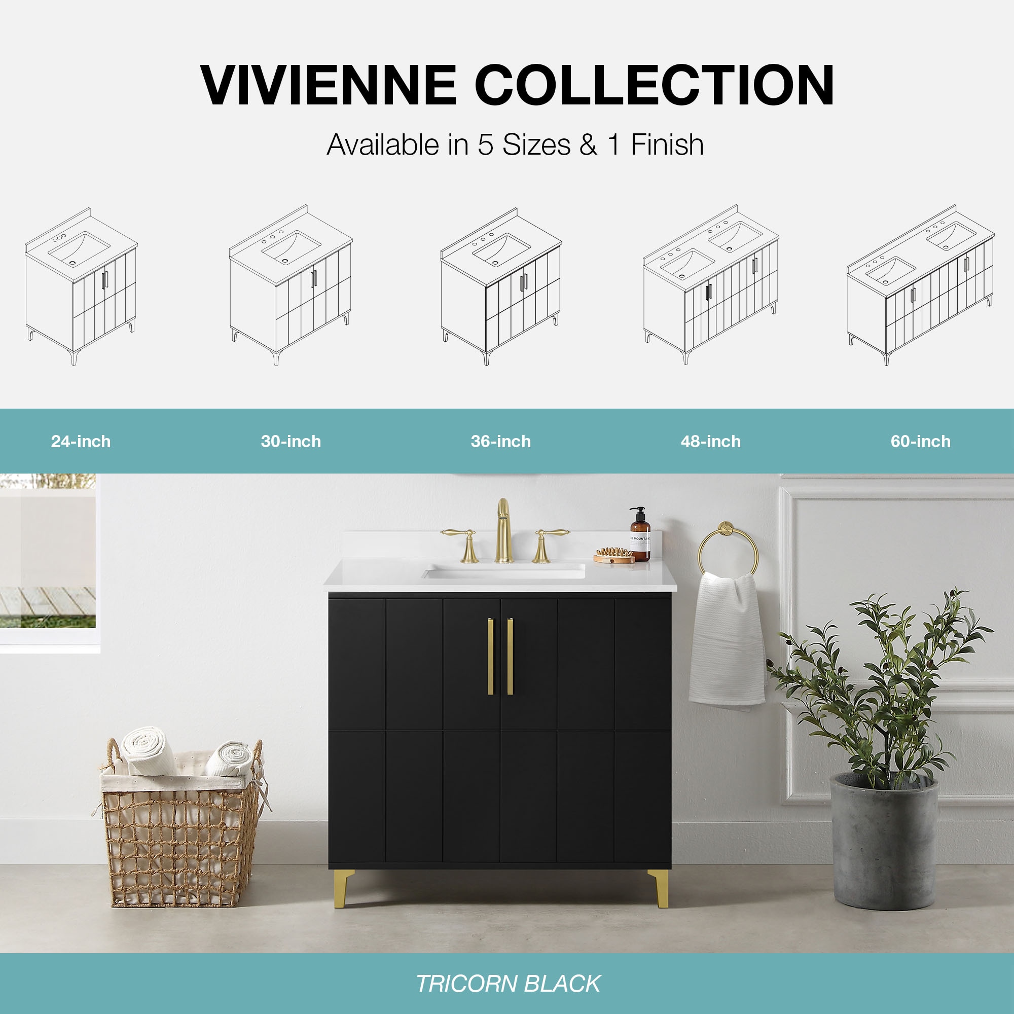 Origin 21 Vivienne 24-in Onyx Black Undermount Single Sink