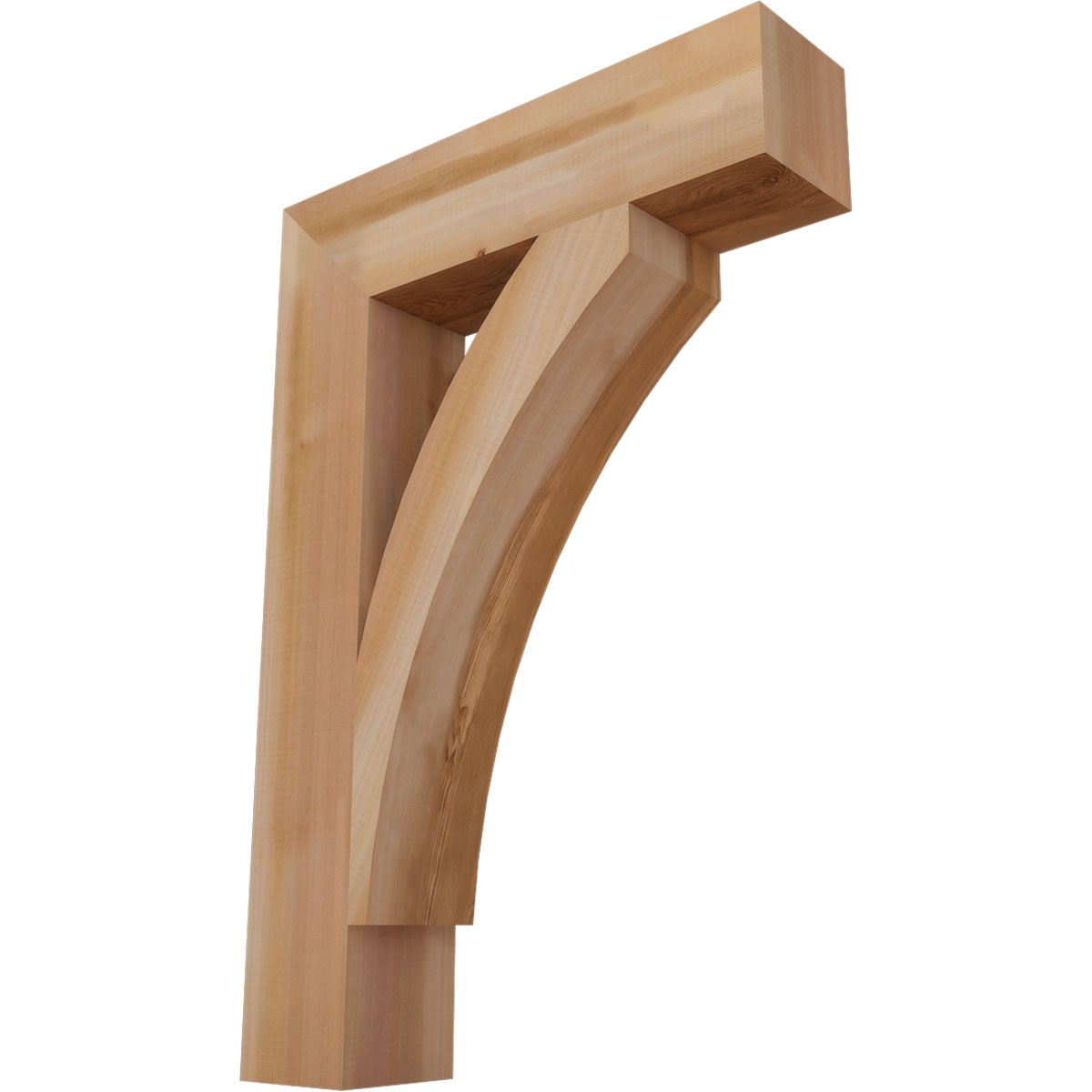Ekena Millwork BKT06X26X38THR05SWR Thorton block smooth 5-1/2-in x 26-in x 38-in Western red cedar Brown Wood Standard bracket