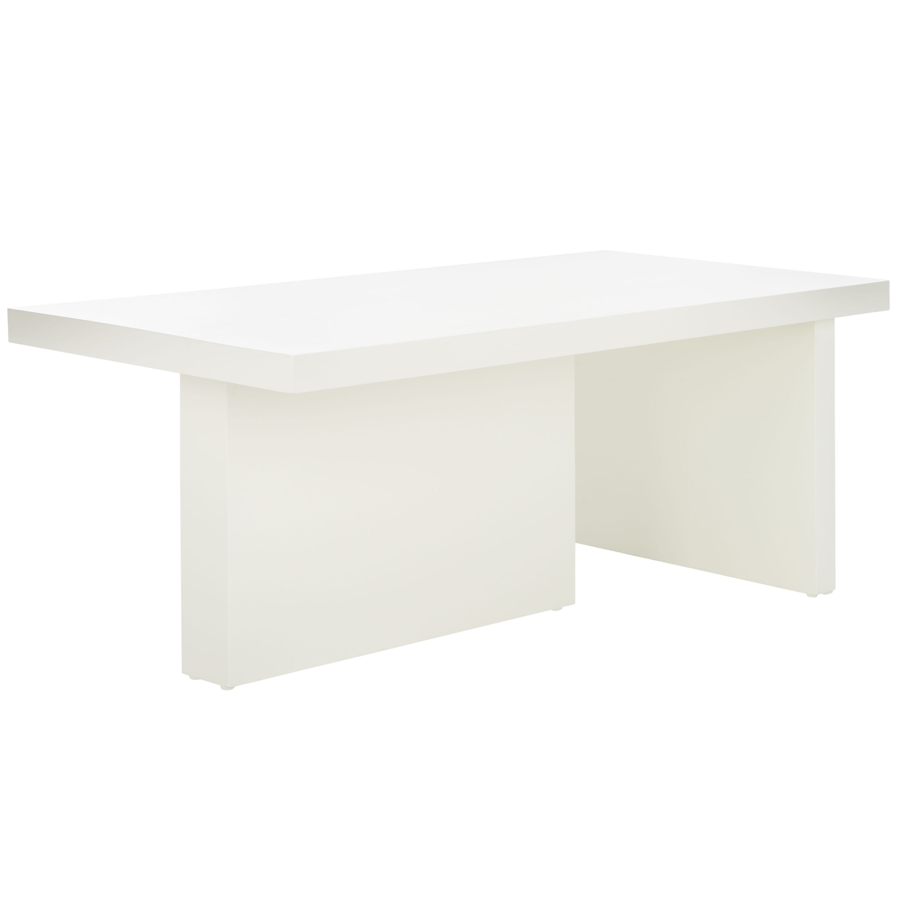 Assana White Rectangular Pinewood Coffee Table