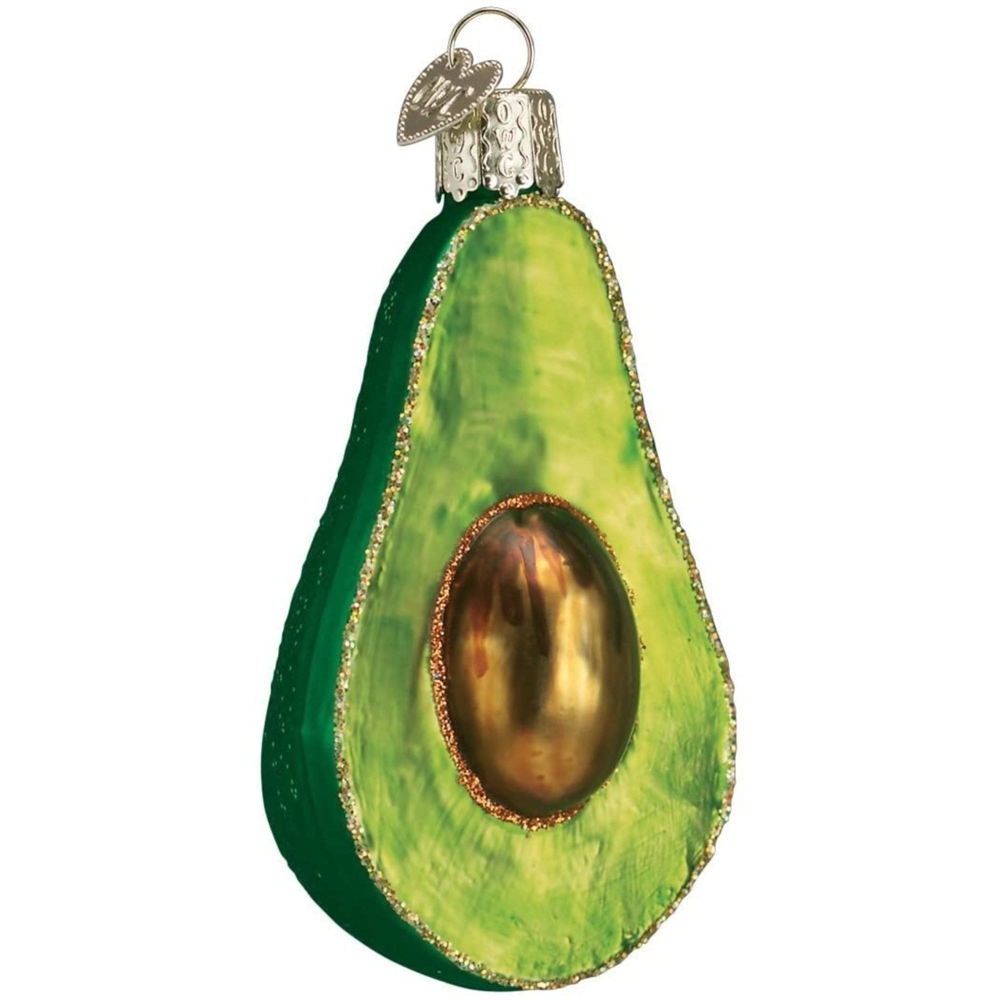 Old World Christmas 729343280596 Glass Blown Ornament for Christmas Tree - Avocado