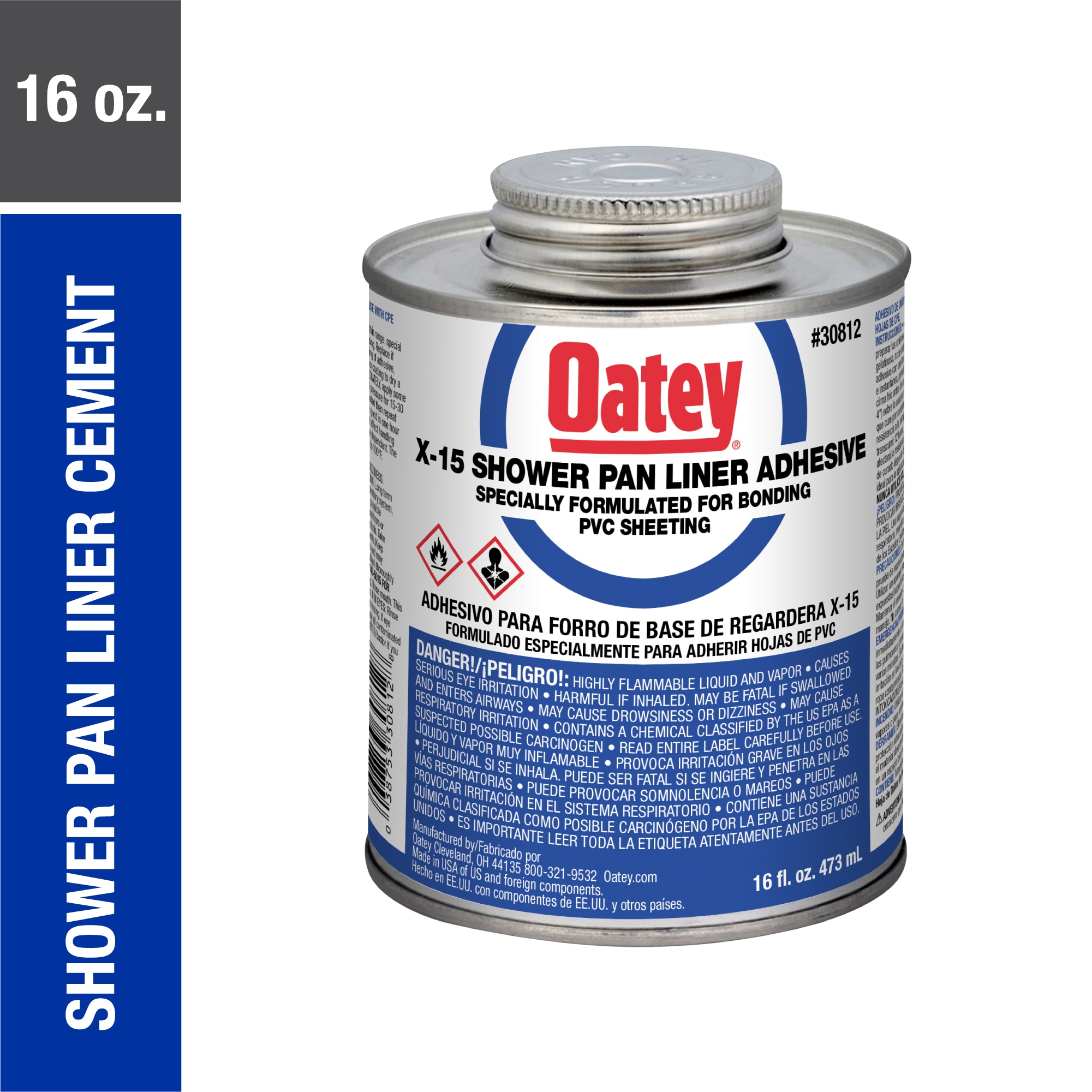 Oatey X-15 16-fl oz Shower Pan Liner Cement in the Pipe Cements, Primers &  Cleaners department at