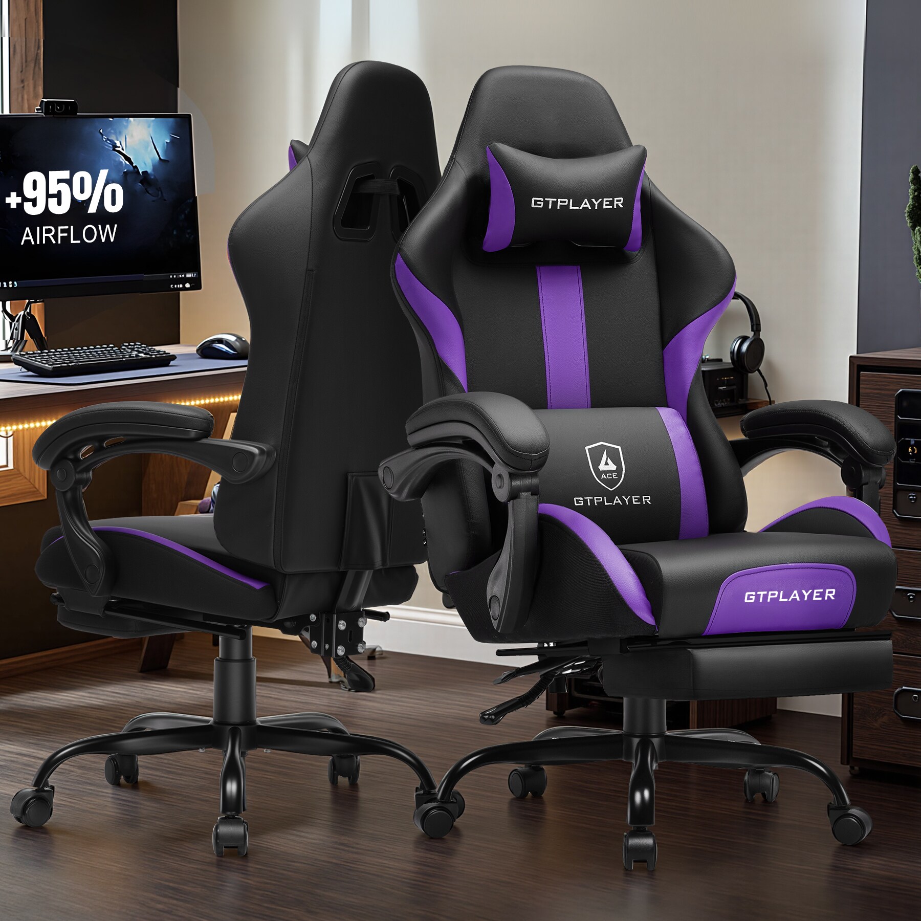 GTPLAYER LOWE-GT905-PURPLE-PU Office-Chairs - View #7