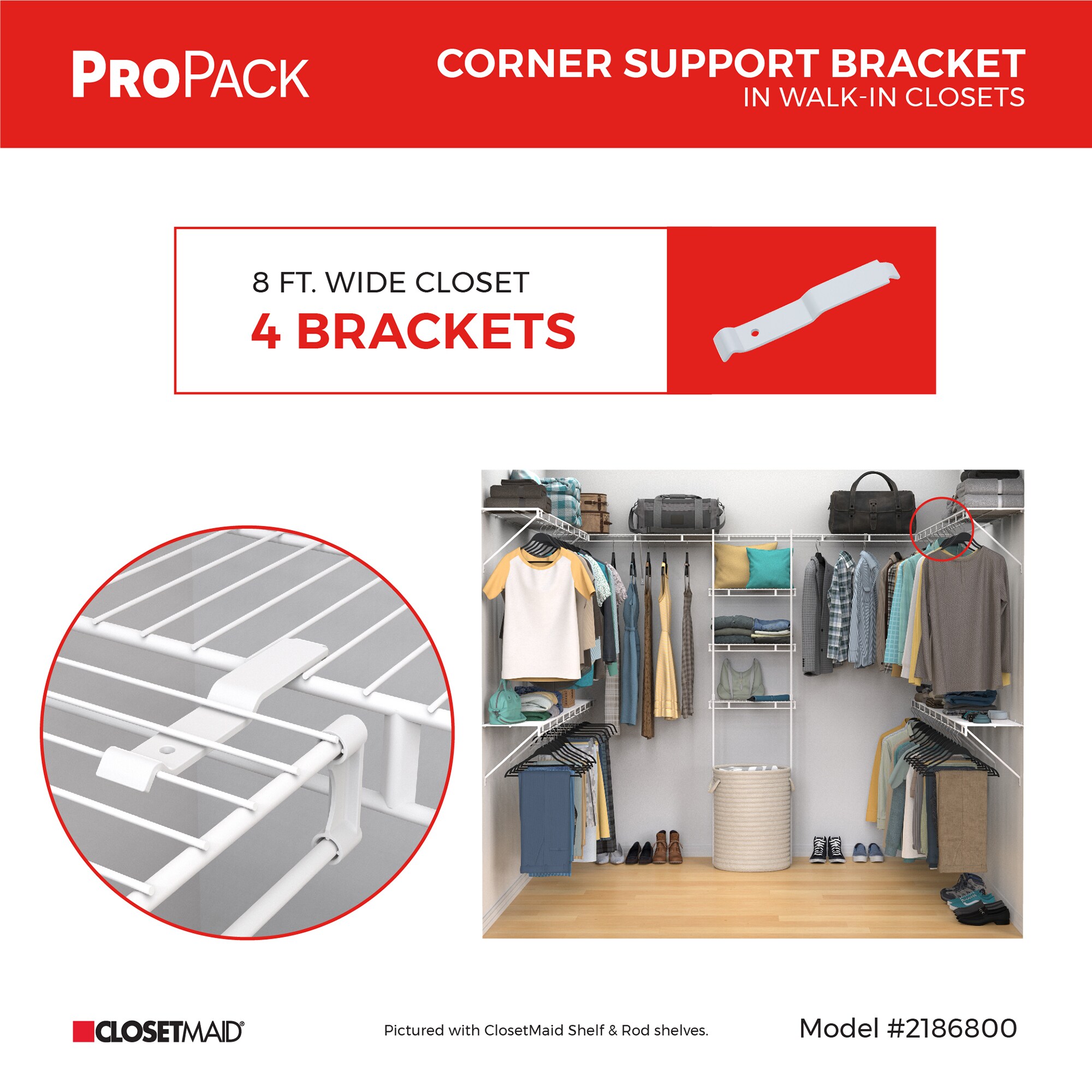 ClosetMaid 2186800 Wire-Closet-Hardware - View #6