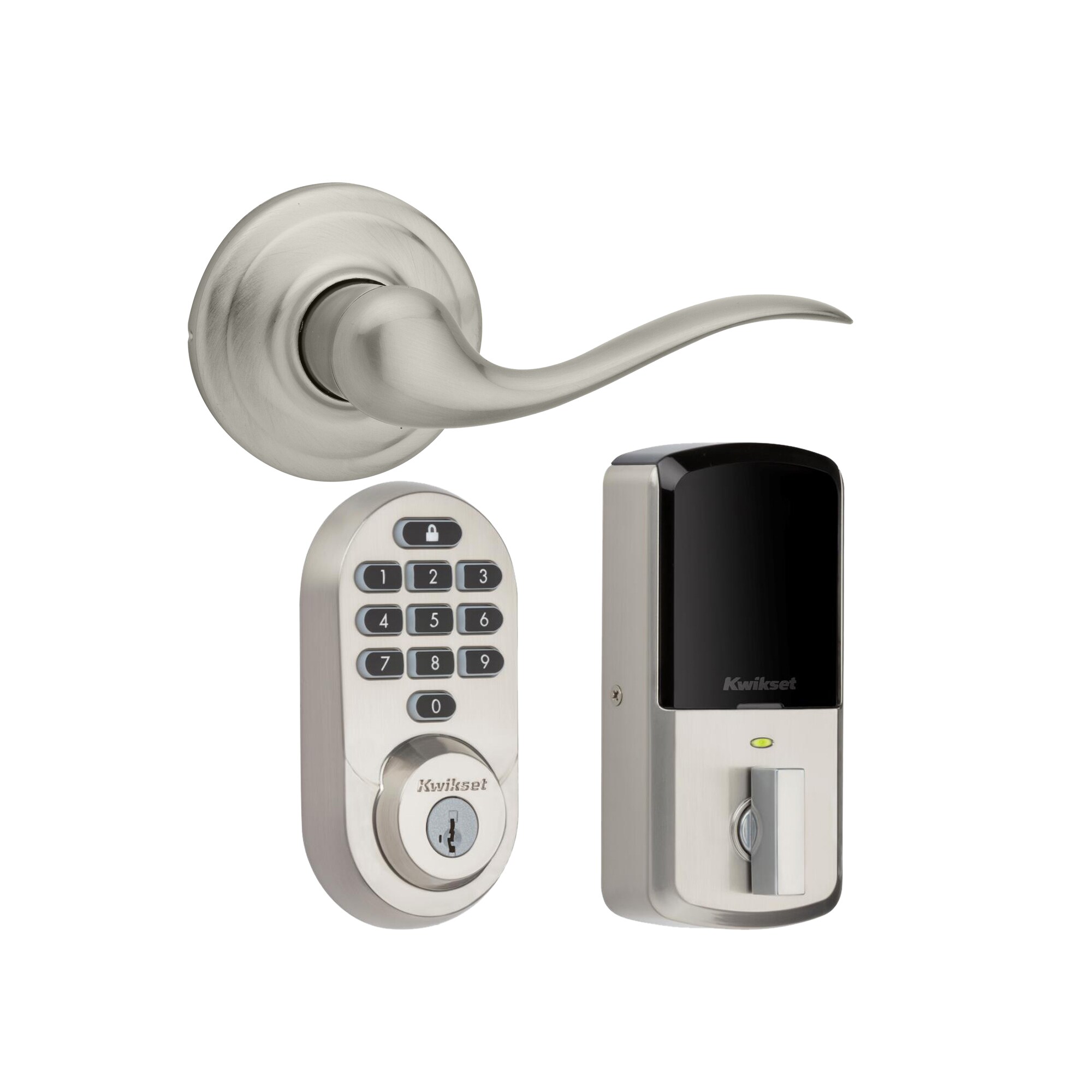 Shop Kwikset Halo Satin Nickel WiFi Enabled Electronic Deadbolt Keypad