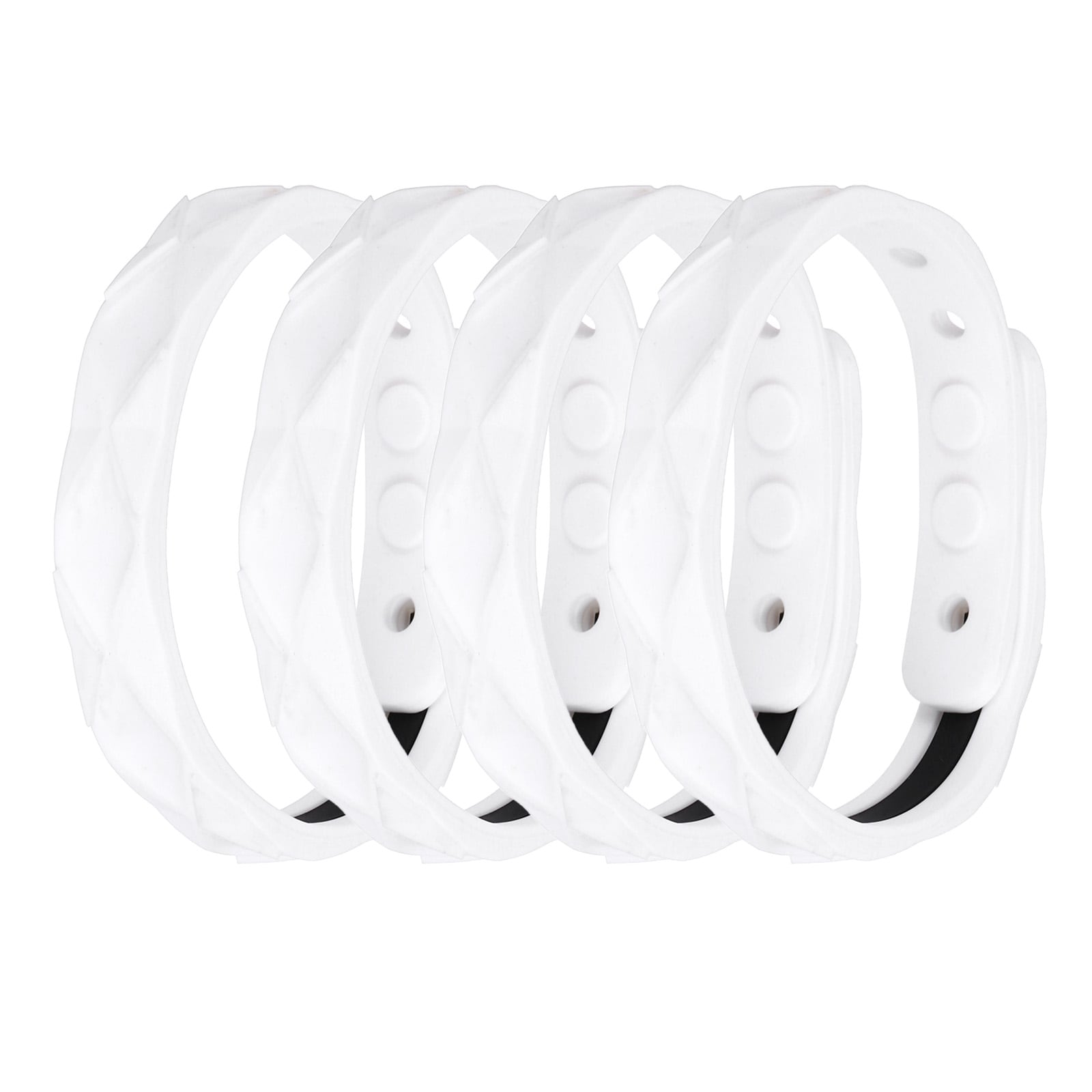 Unique Bargains Anti Static Bracelet 0.5inch X 9inch Adjustable Anti Static Wristband Silicone Balance Energy Sport Bracelets for Eliminate Static White 4pcs #S26021001UX0634
