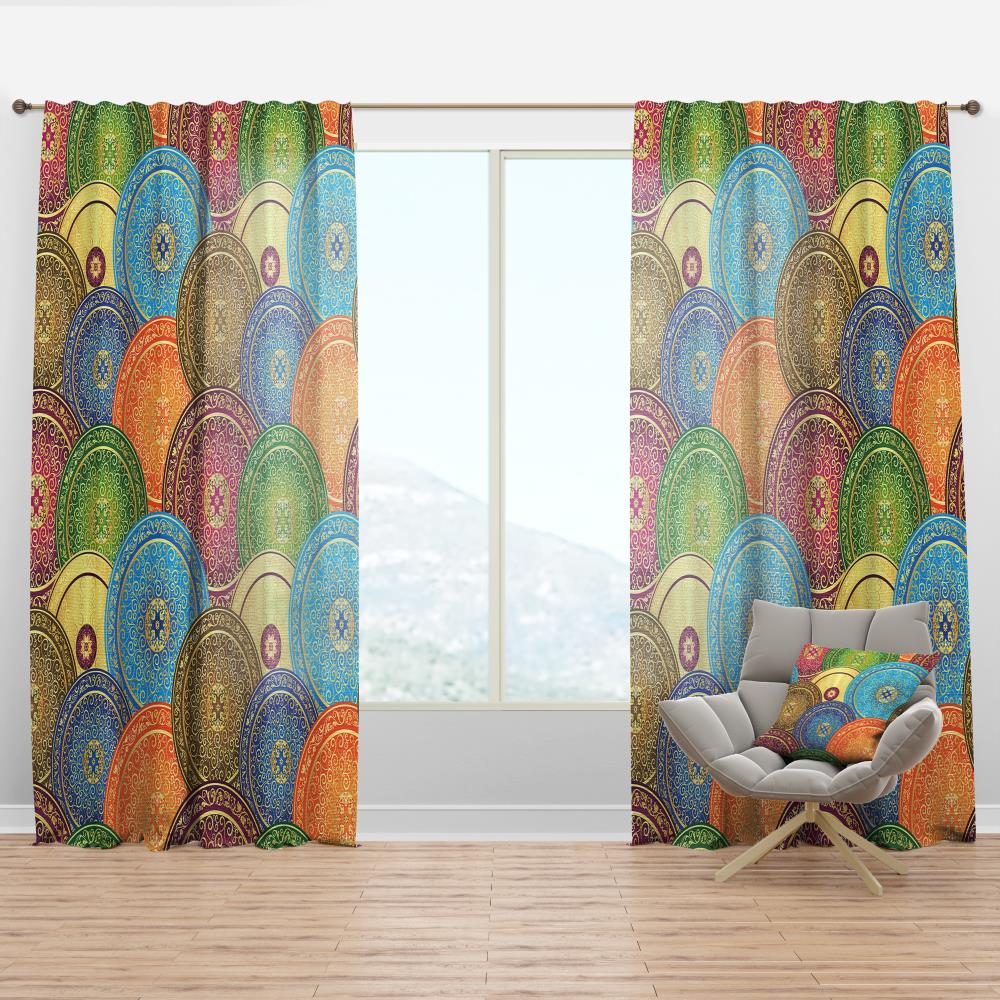 Designart CTN24597-52-108 108-Inches Multiple colors/finishes Abstract Room darkening Thermal lined Rod pocket Single curtain panel