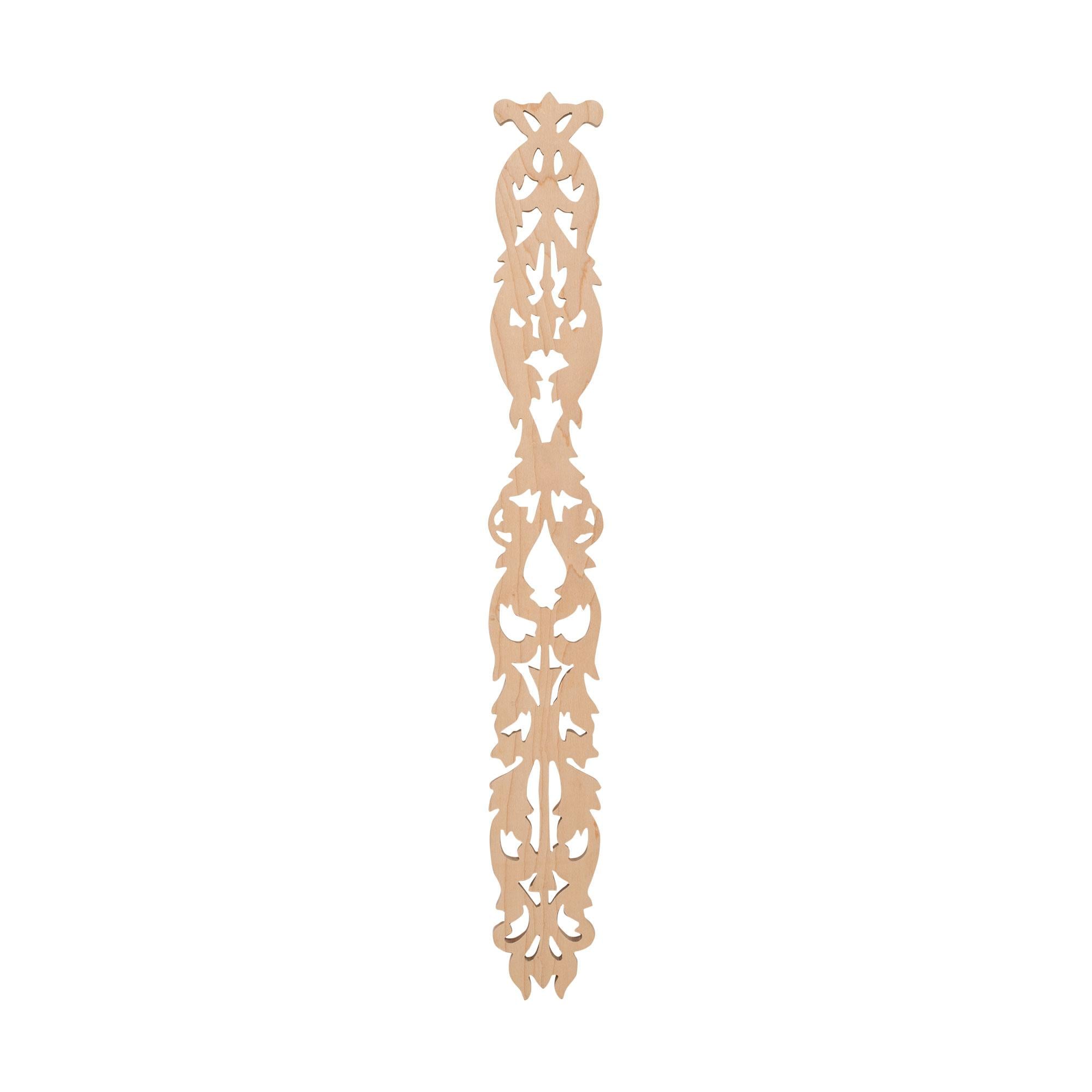17.25" Unfinished Maple Hand Carved Acanthus Applique