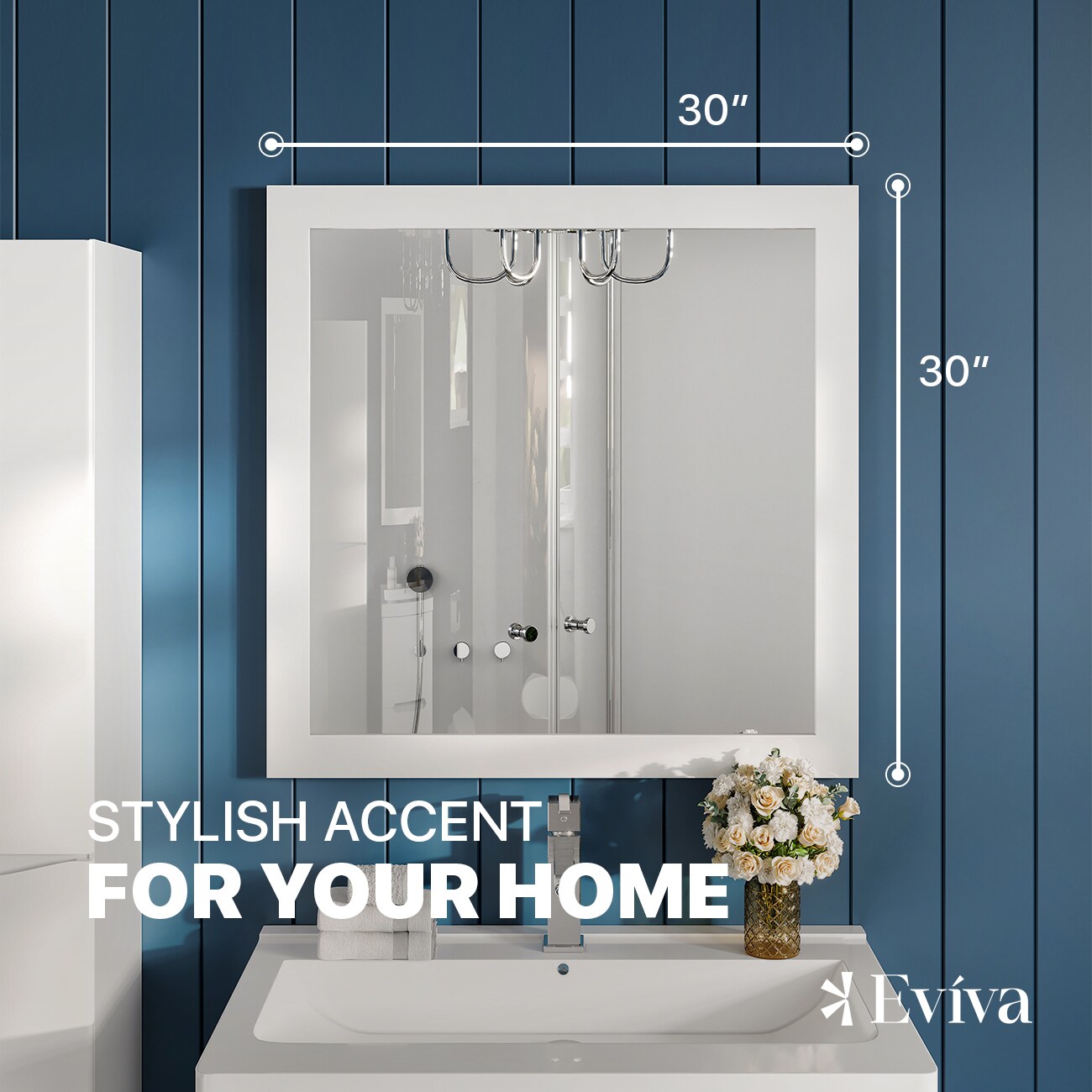 Eviva EVMR-30X30-GWH Decor-Mirrors - View #2