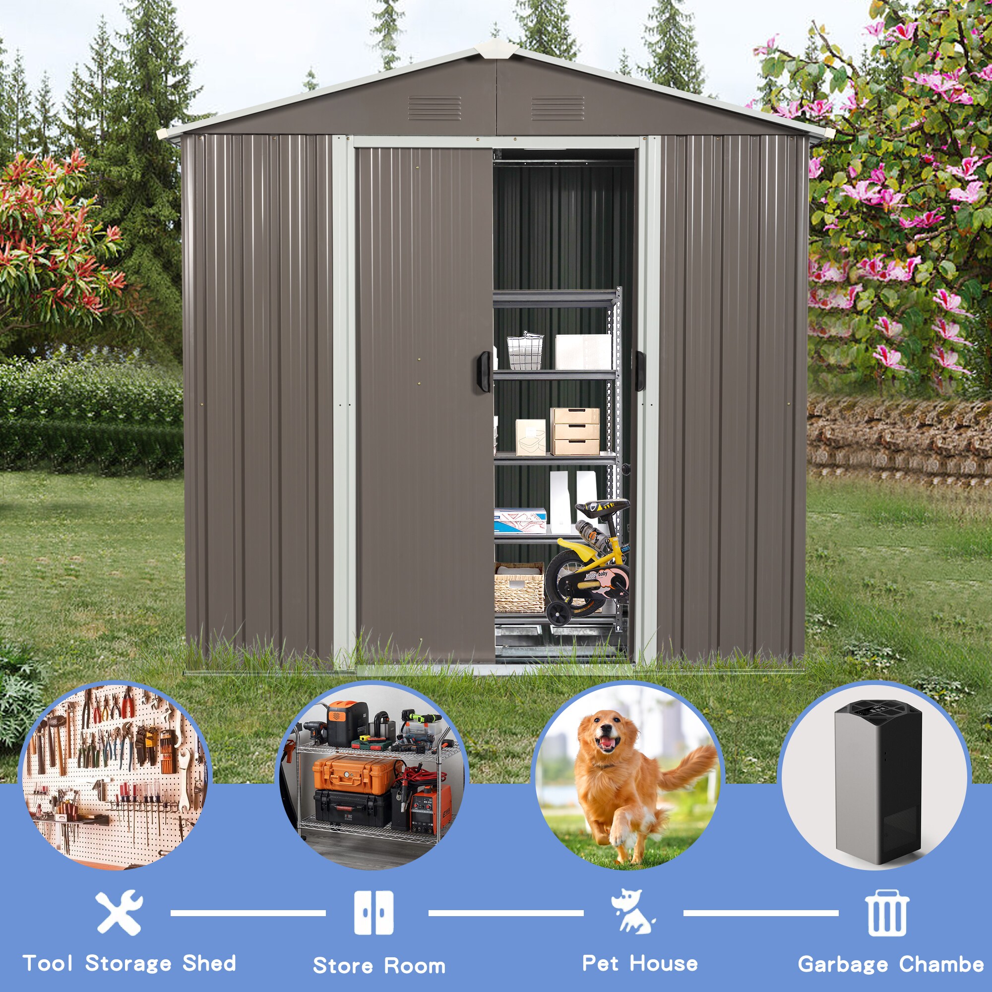 Xspracer ML-OS722 Metal-Storage-Buildings-Sheds - View #6