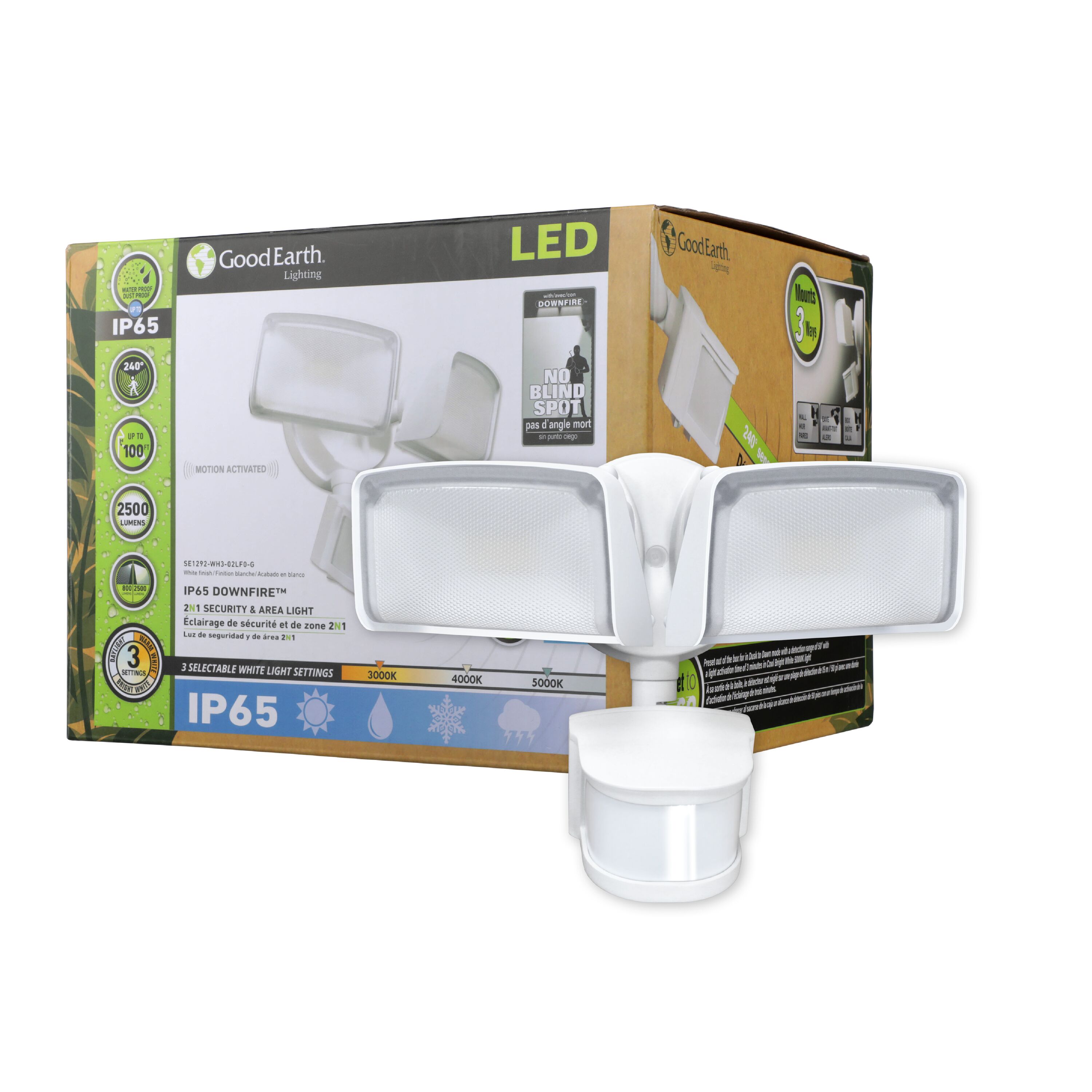 Good Earth Lighting SE1292-WH3-02LF0-G Motion-Activated-Floodlights - View #8