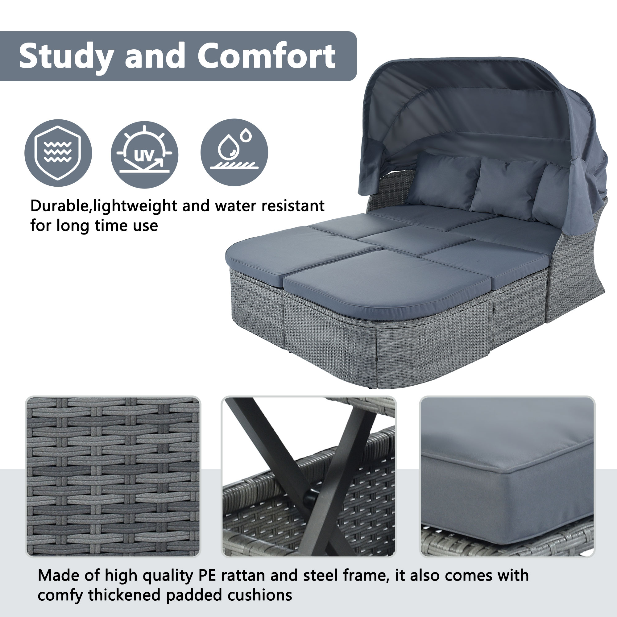 Runesay DABED-04 Patio-Sofas-Daybeds - View #5