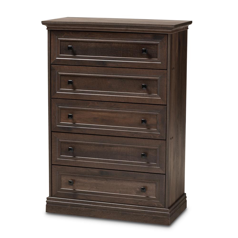 Baxton Studio Nolan Traditional 5-Drawer Chest in the Chests department ...