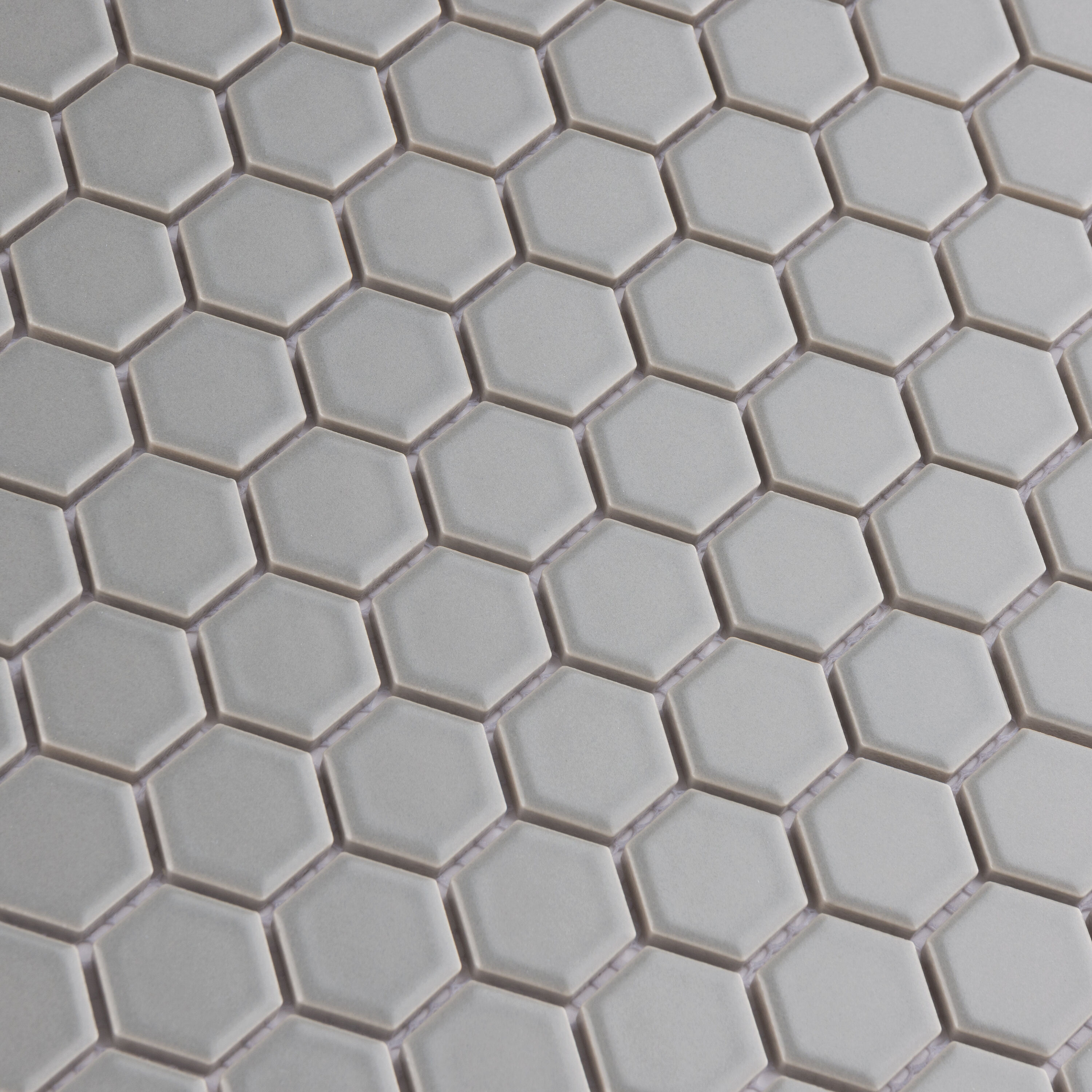 Affinity Tile Metro 1 in. Hex Matte Light Grey 10-in x 12-in Matte ...