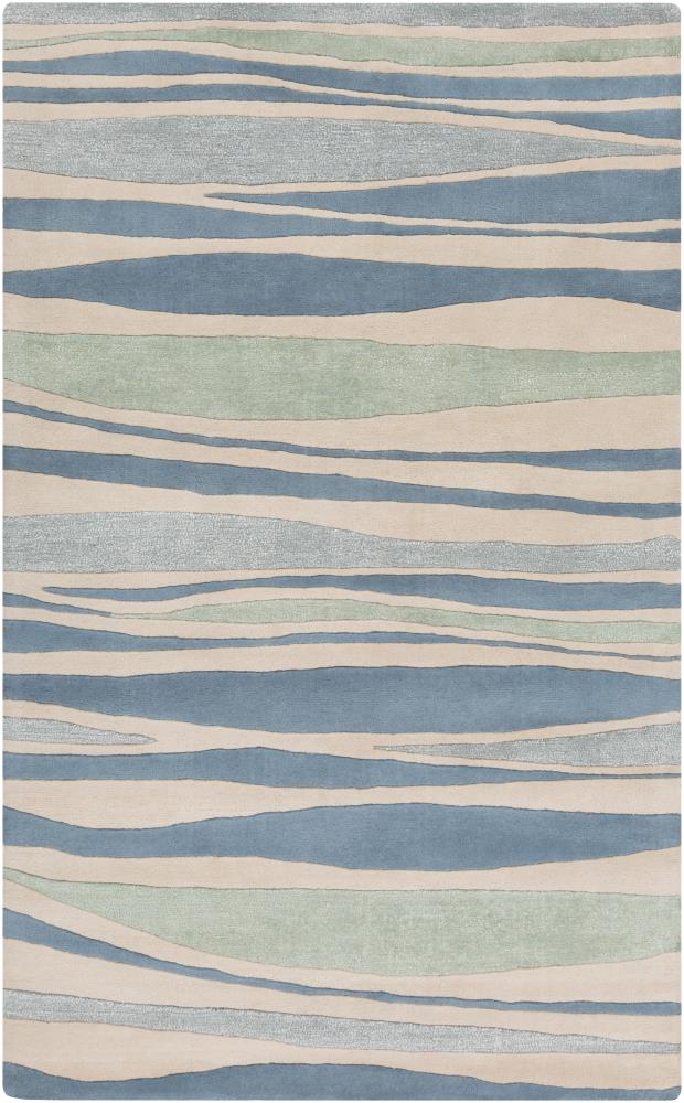 Surya LTH7030-3353 Lighthouse 3 x 5 Wool Blue Indoor Stripe Area Rug
