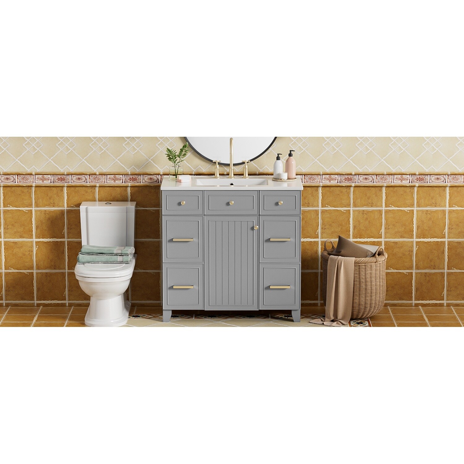 Watnature ZU8CEB7MWXR7 Bath-Vanity-Combo - View #2