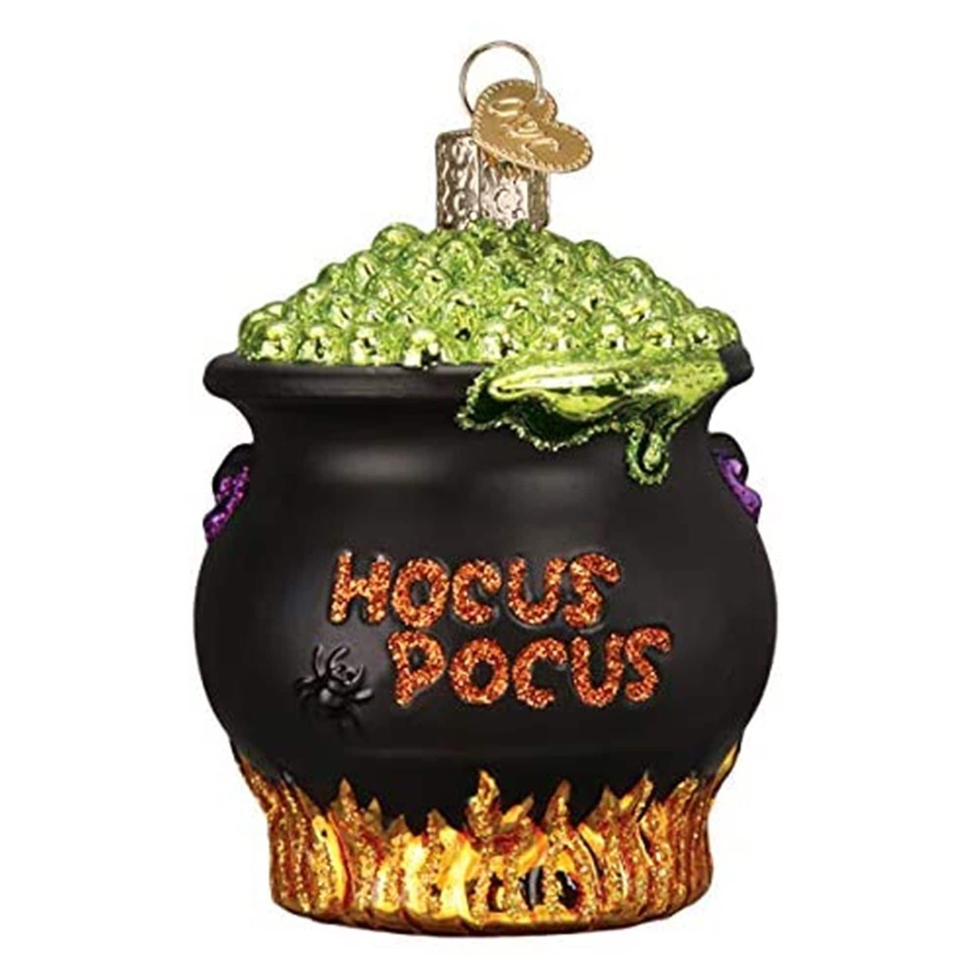 Old World Christmas Glass Blown Ornament for Tree - Halloween Cauldron ...