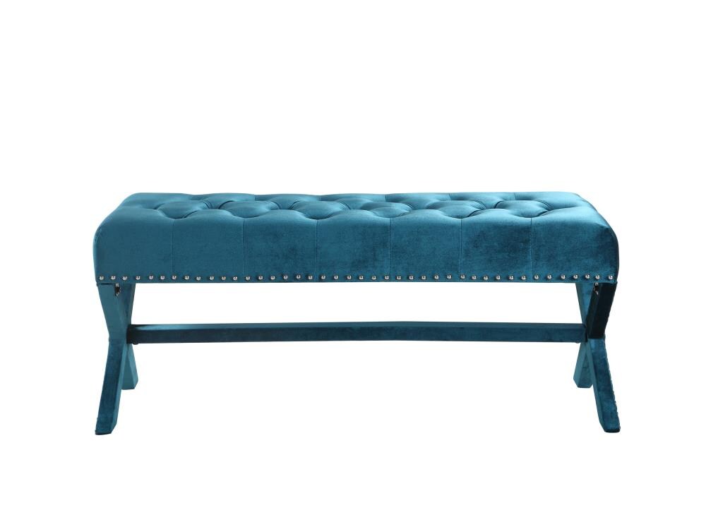 Chic Home Design FBH2772-LW Neil Modern Green Accent Bench 45.25-in x 19.69-in x 19.31-in