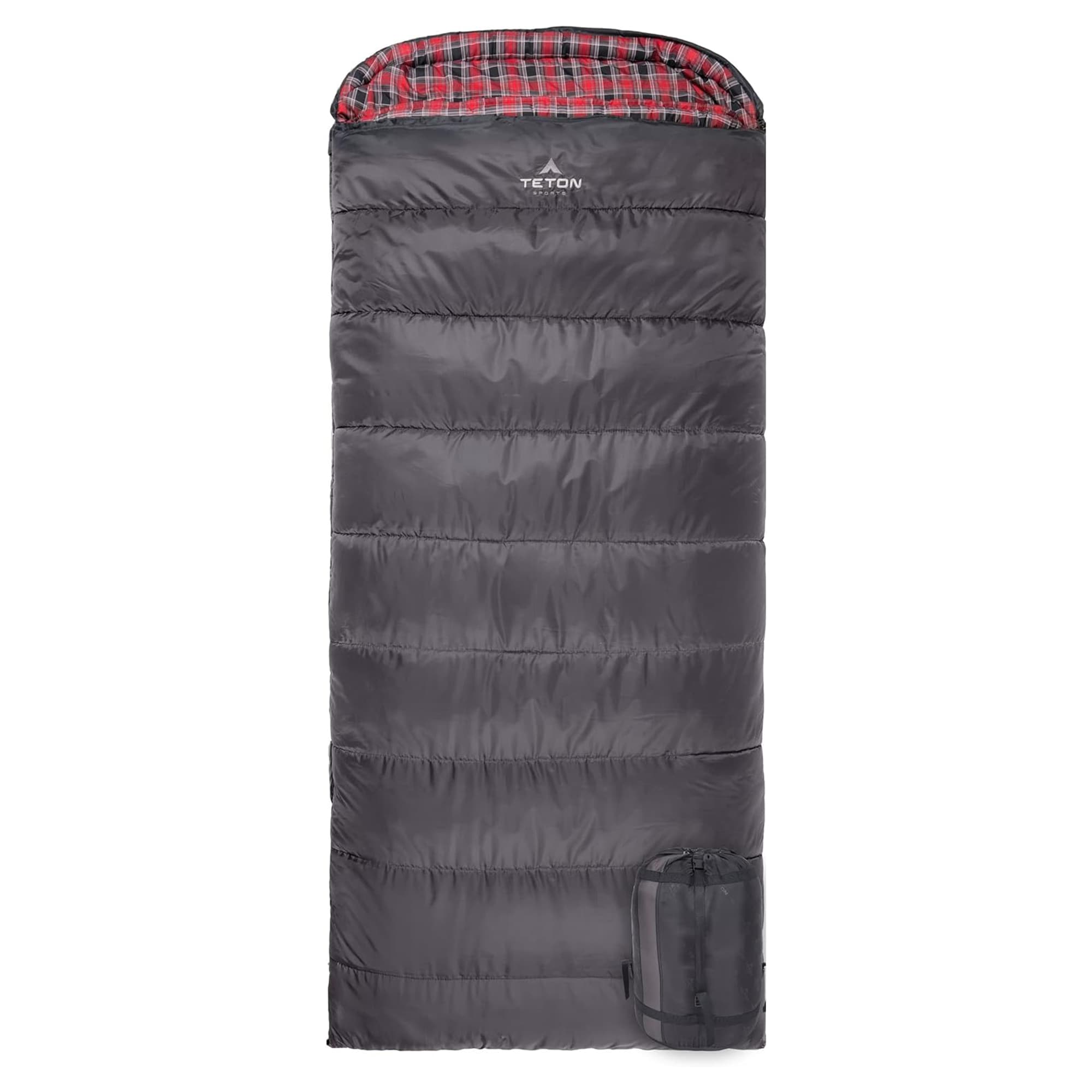 Teton  Sports Celsius XXL 0 Degree Right Zipper Sleeping Bag for Camping Gray