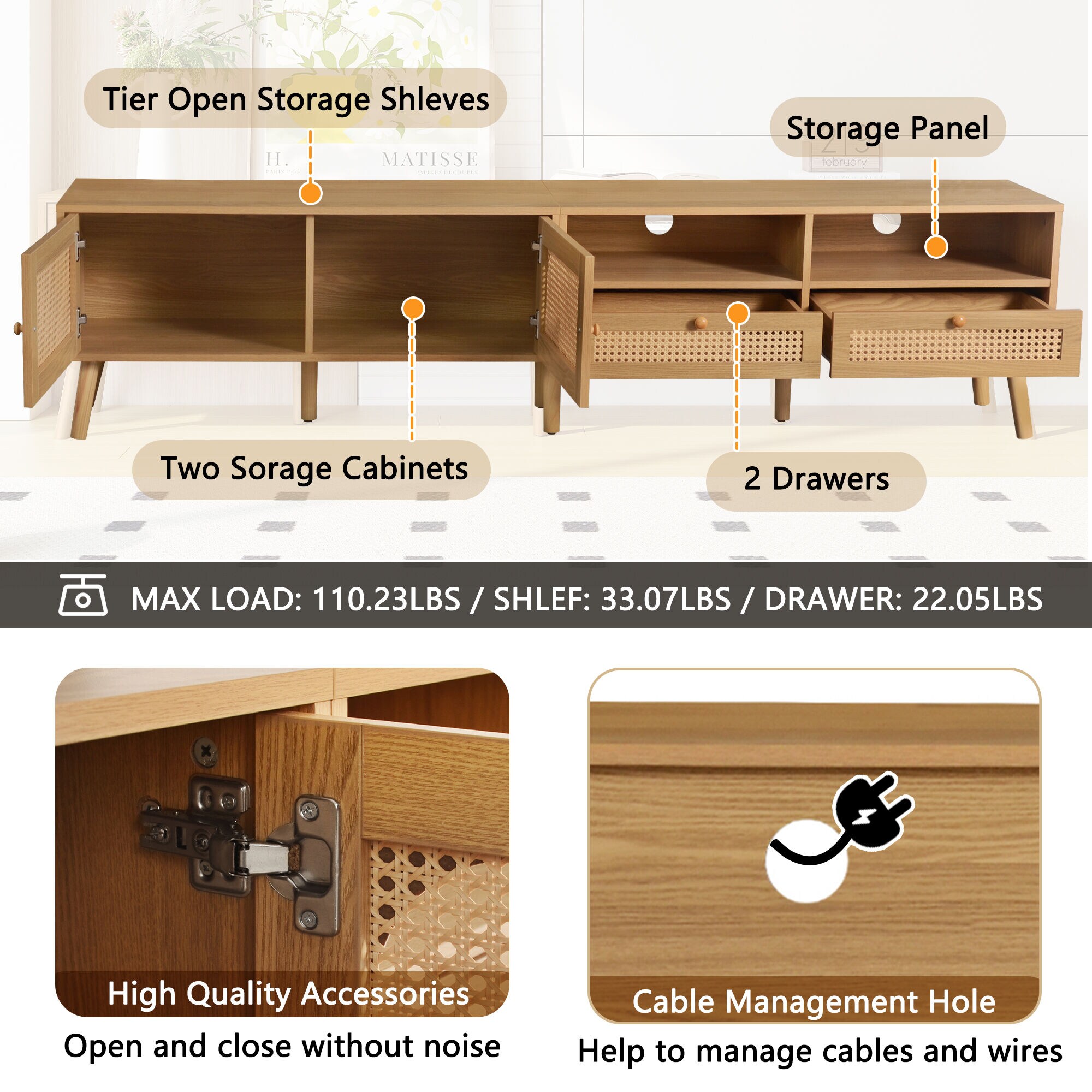 ModernLuxe L3P-N710P222882P Tv-Stands - View #6